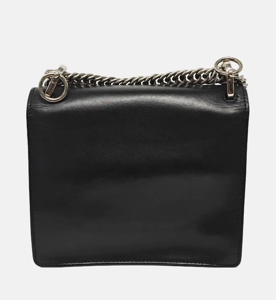 Fendi FENDI Kan I mini black cowhide leather shoulder bag crossbody bag gold silver ha Size ONE SIZE - 5 Thumbnail