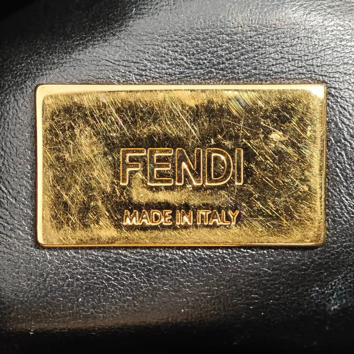 Fendi FENDI Peekaboo mini brown wool leather doubleF crossbody bag Size ONE SIZE - 9 Thumbnail