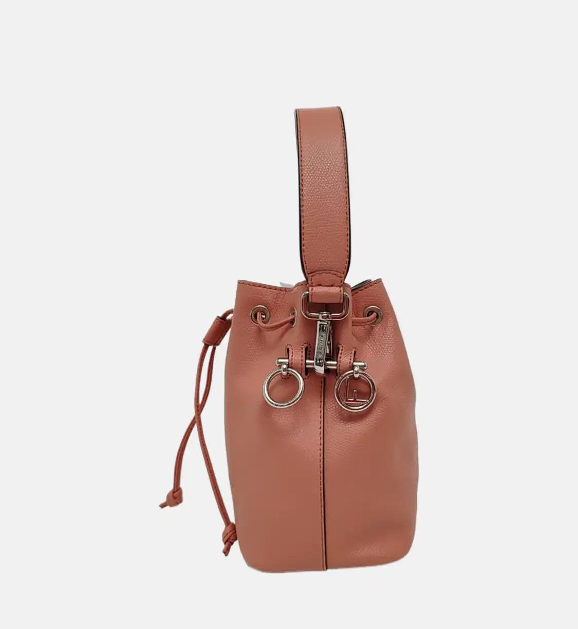 Fendi FENDI Mon Tresor mini orange pink cowhide leather embossed handbag silver hardwa Size ONE SIZE - 3 Thumbnail