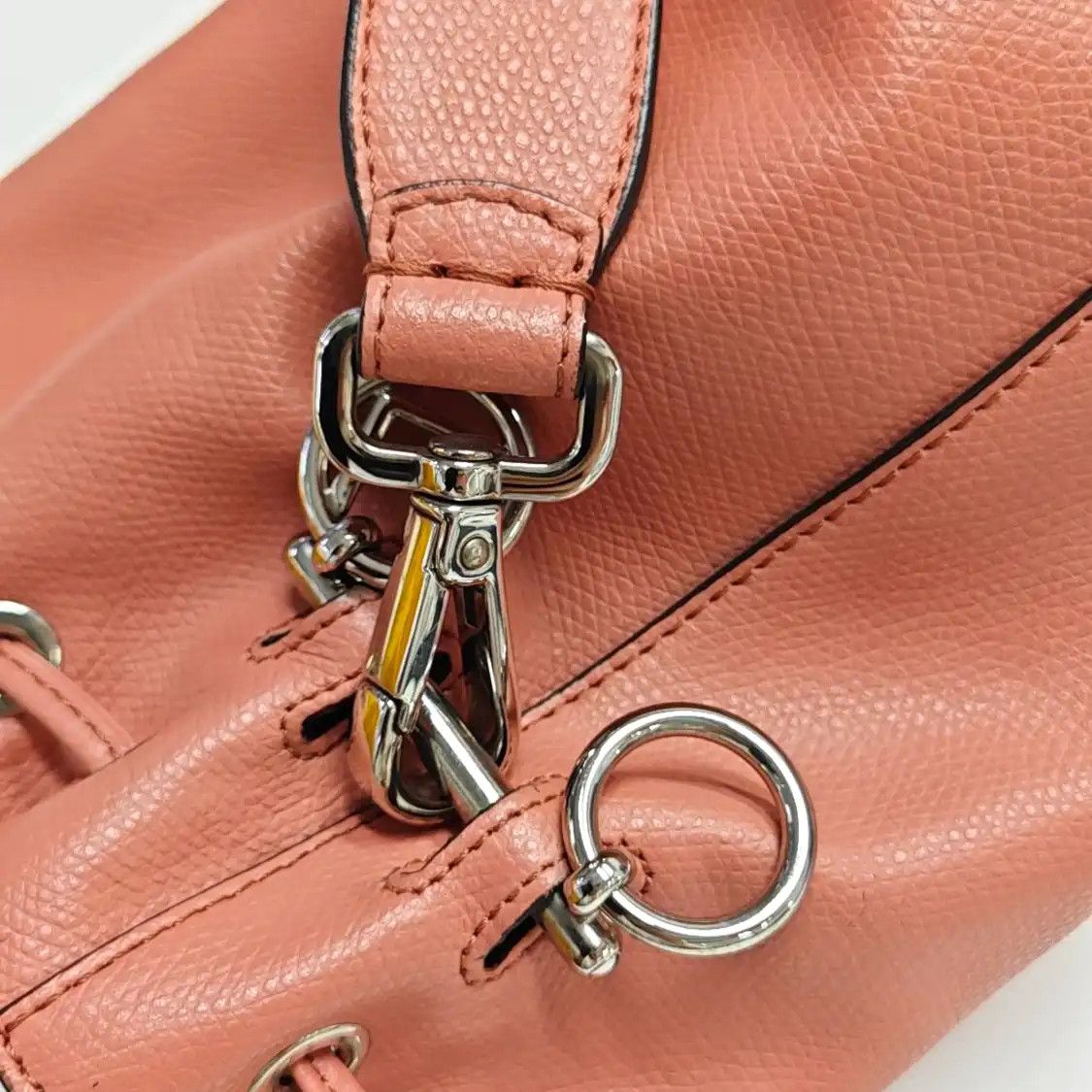 Fendi FENDI Mon Tresor mini orange pink cowhide leather embossed handbag silver hardwa Size ONE SIZE - 11 Thumbnail