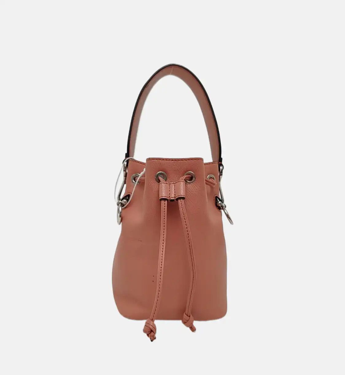 Fendi FENDI Mon Tresor mini orange pink cowhide leather embossed handbag silver hardwa Size ONE SIZE - 8 Thumbnail