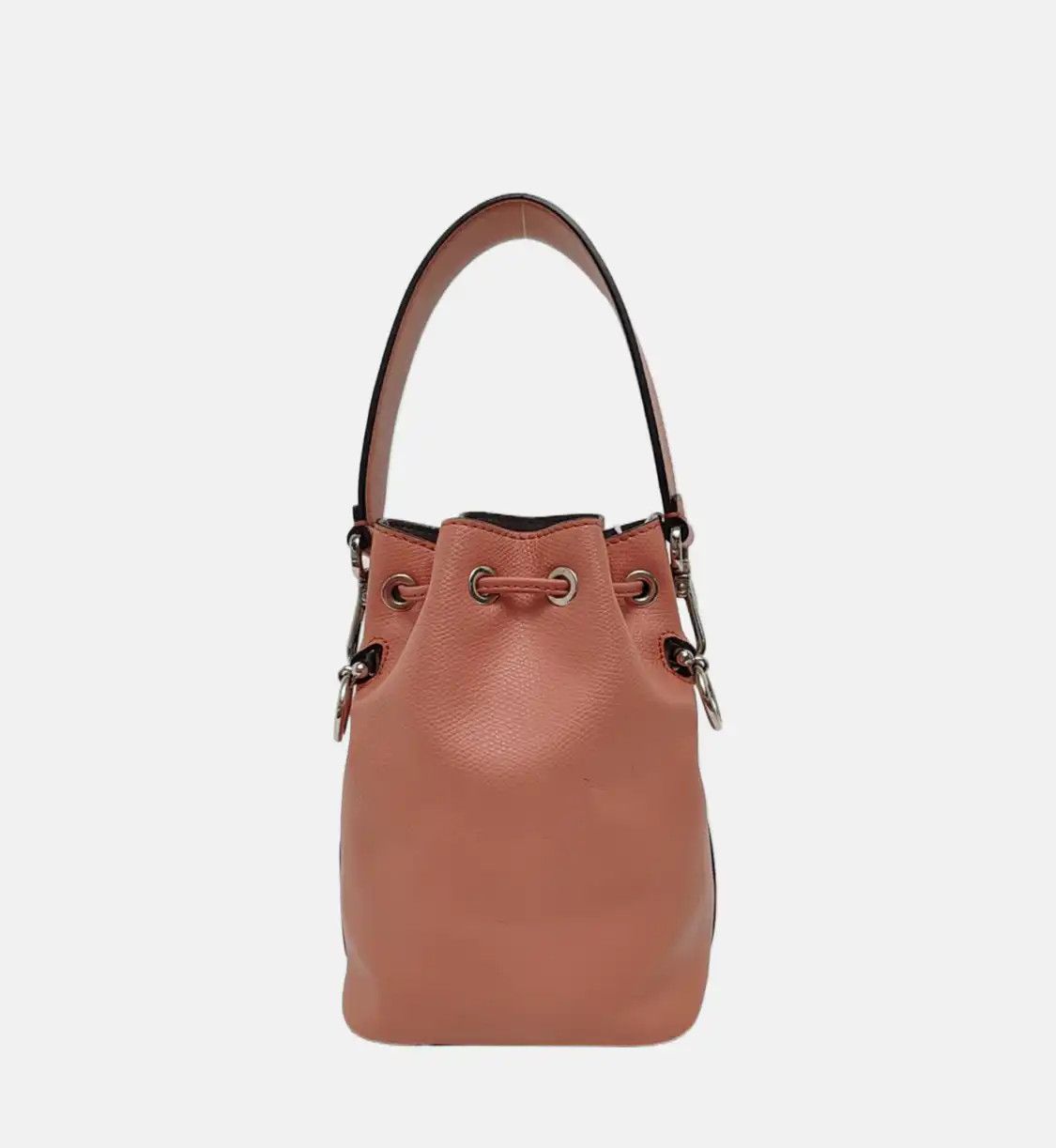 Fendi FENDI Mon Tresor mini orange pink cowhide leather embossed handbag silver hardwa Size ONE SIZE - 5 Thumbnail
