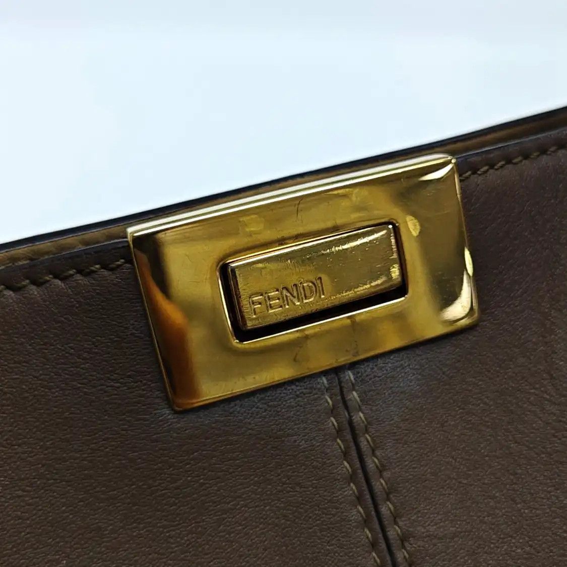 Fendi FENDI Peekaboo Medium brown cowhide leather shoulder bag handbag crossbody bag g Size ONE SIZE - 9 Thumbnail