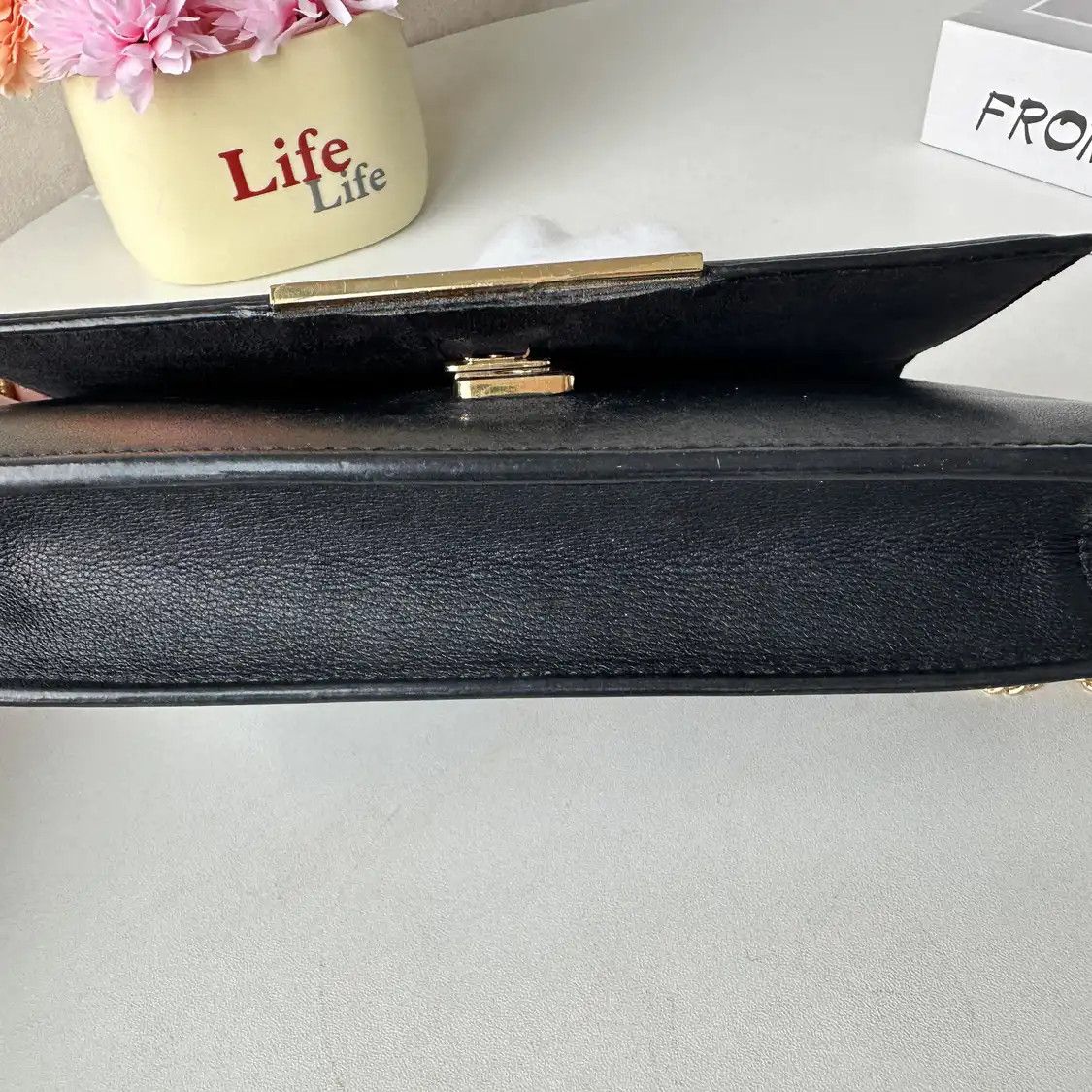 Fendi FENDI Tube black cowhide leather doubleF embossed crossbody bag Size ONE SIZE - 5 Thumbnail