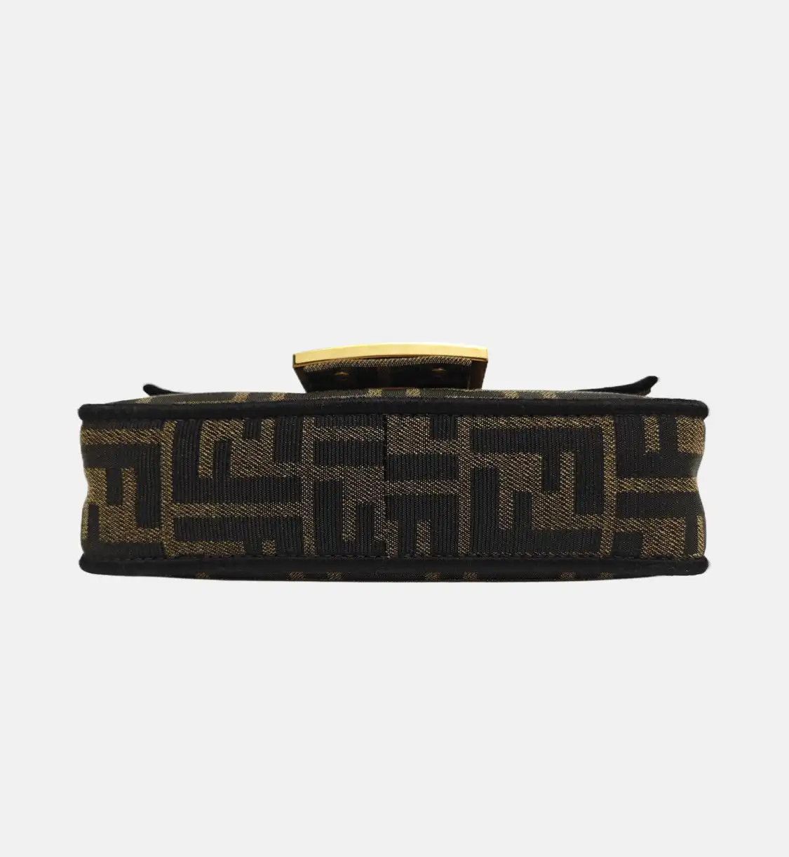 Fendi FENDI Baguette mini brown fabric doubleF jacquard baguette bag shoulder bag hand Size ONE SIZE - 6 Thumbnail