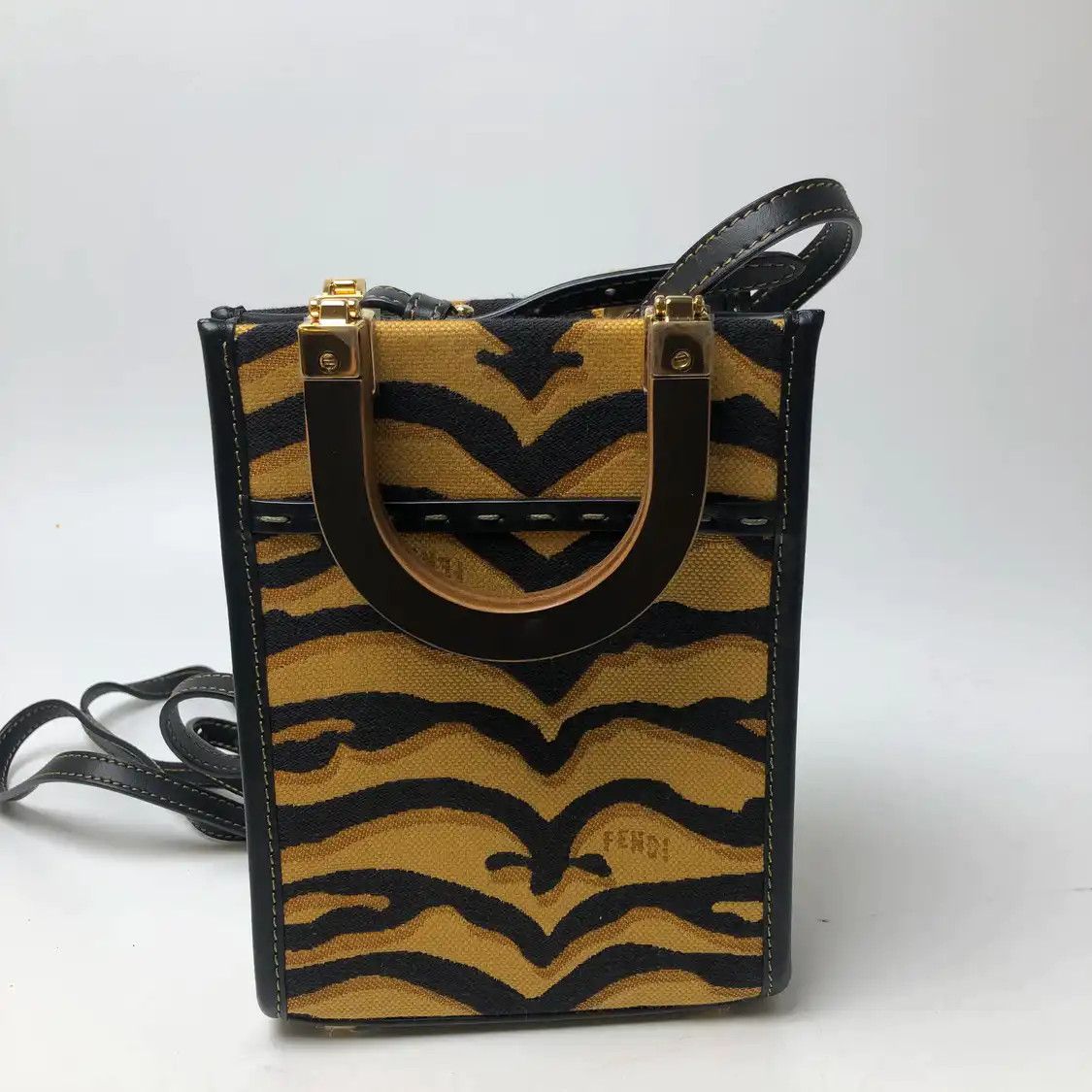 Fendi FENDI Sunshine mini color-block fabric print handbag Size ONE SIZE - 6 Thumbnail
