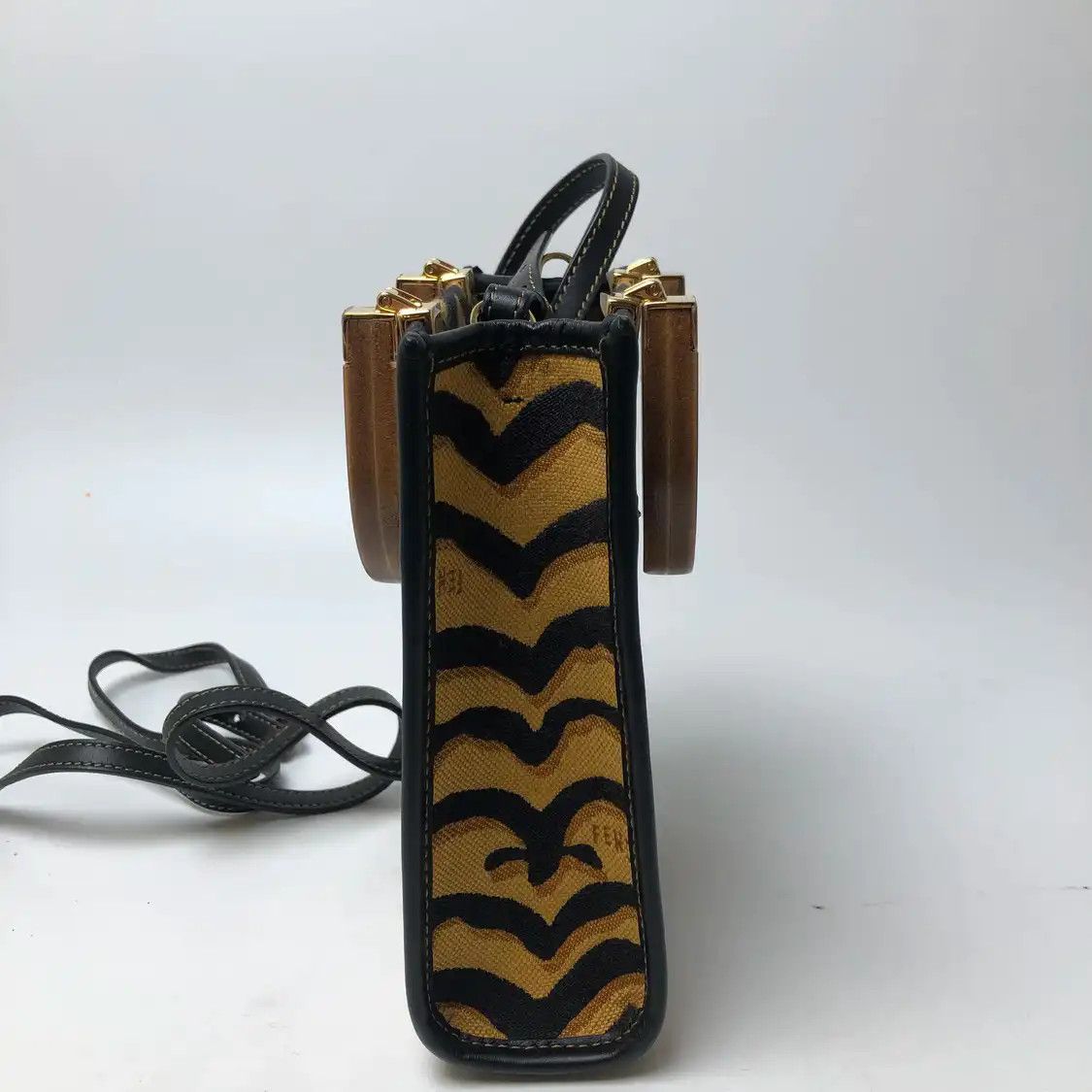 Fendi FENDI Sunshine mini color-block fabric print handbag Size ONE SIZE - 4 Thumbnail