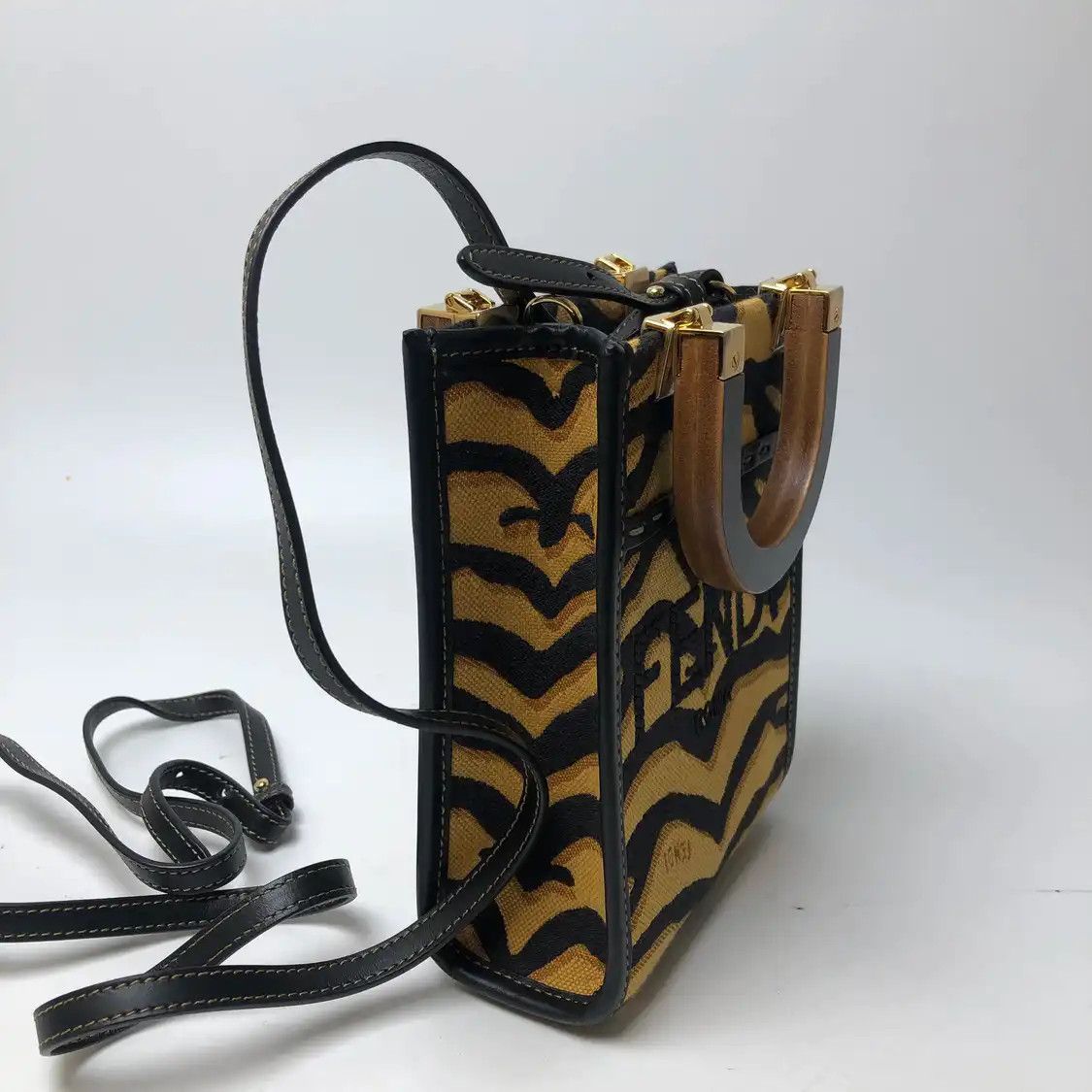 Fendi FENDI Sunshine mini color-block fabric print handbag Size ONE SIZE - 2 Thumbnail