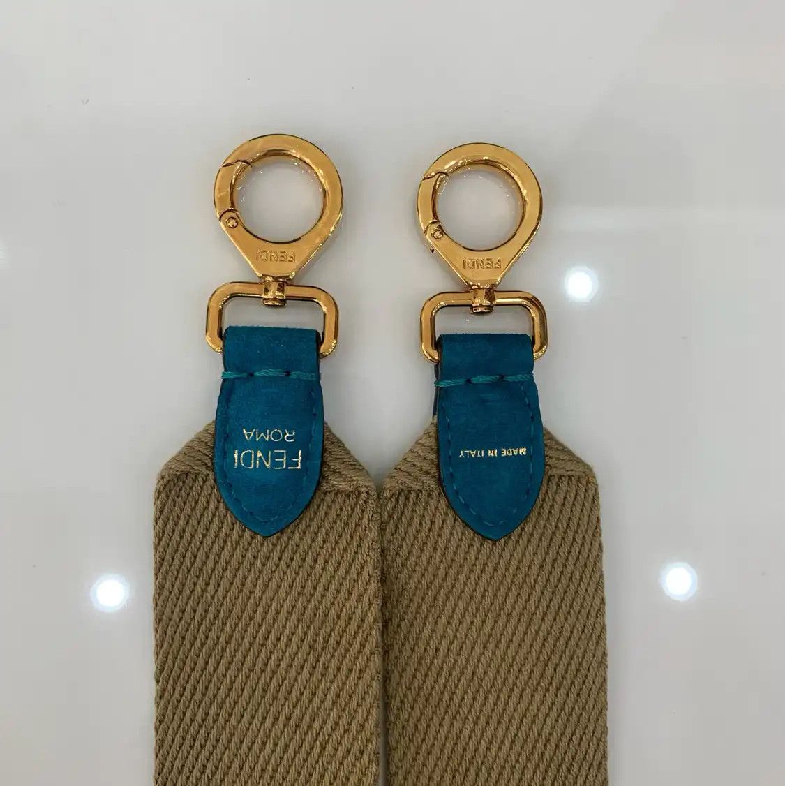 Fendi FENDI Peekaboo Essential blue suede handbag Size ONE SIZE - 10 Thumbnail