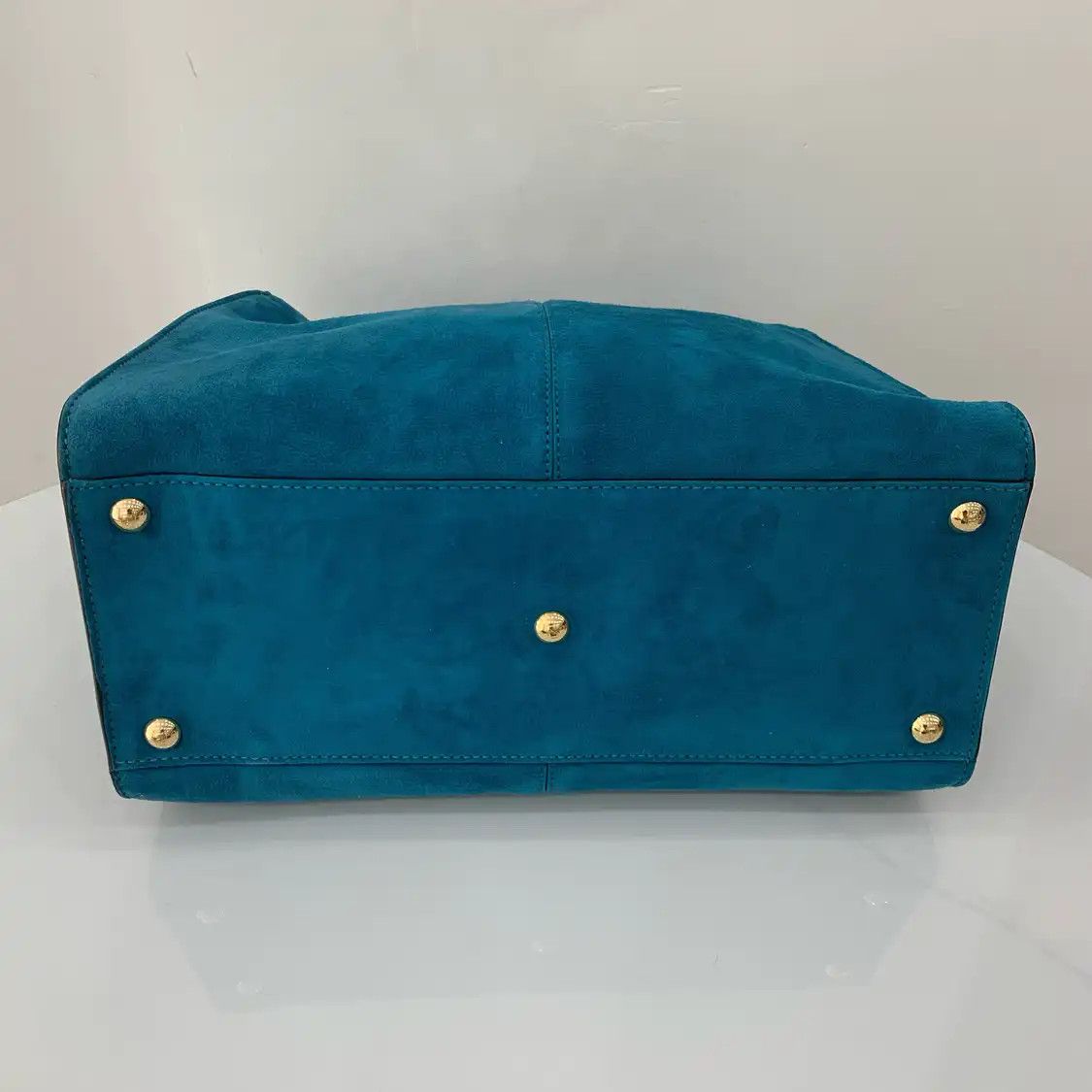 Fendi FENDI Peekaboo Essential blue suede handbag Size ONE SIZE - 5 Thumbnail