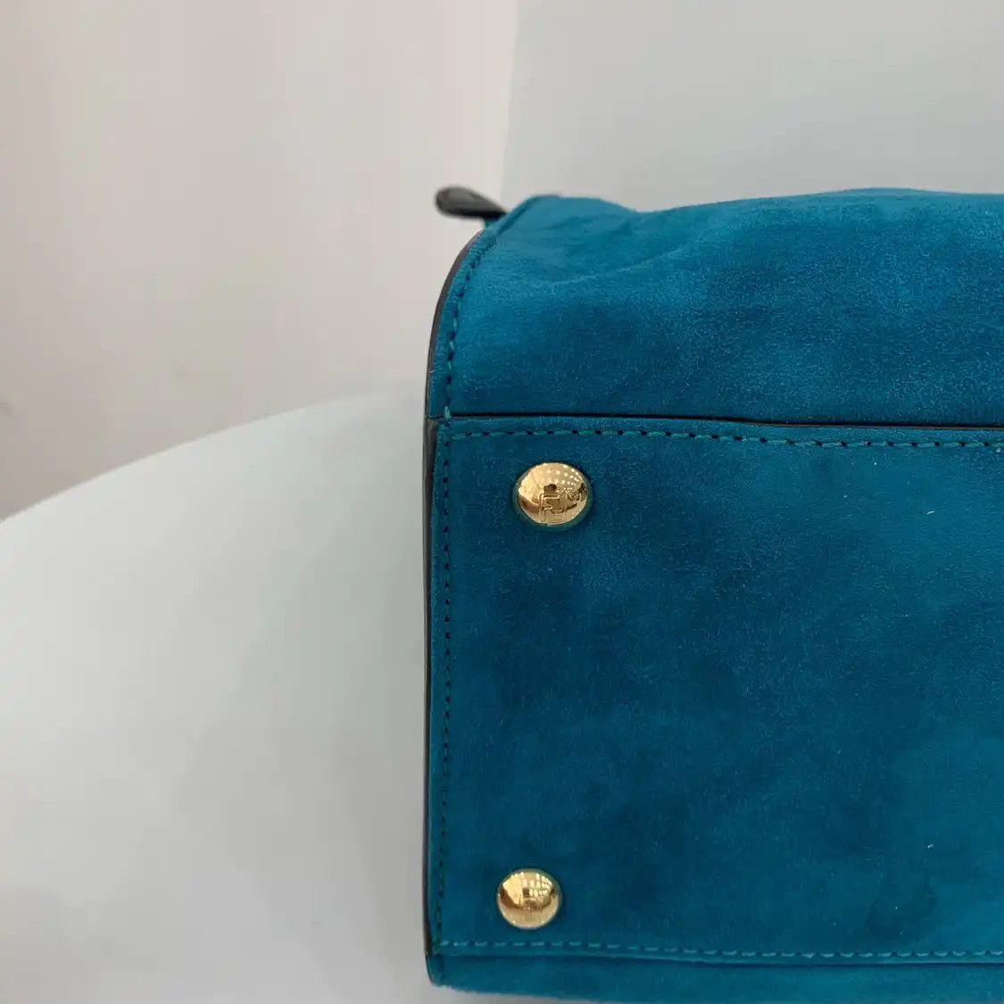 Fendi FENDI Peekaboo Essential blue suede handbag Size ONE SIZE - 8 Thumbnail