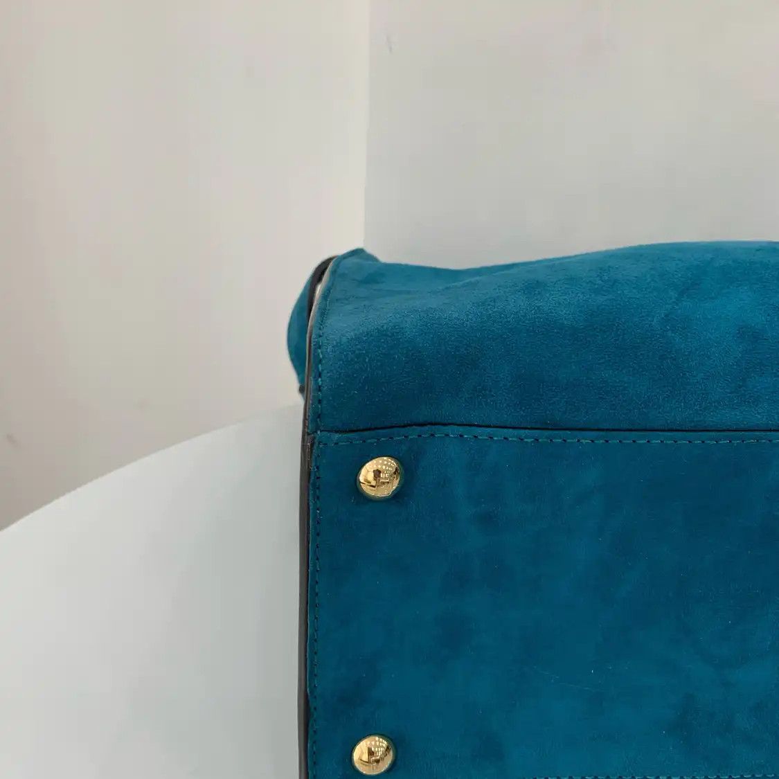 Fendi FENDI Peekaboo Essential blue suede handbag Size ONE SIZE - 7 Thumbnail
