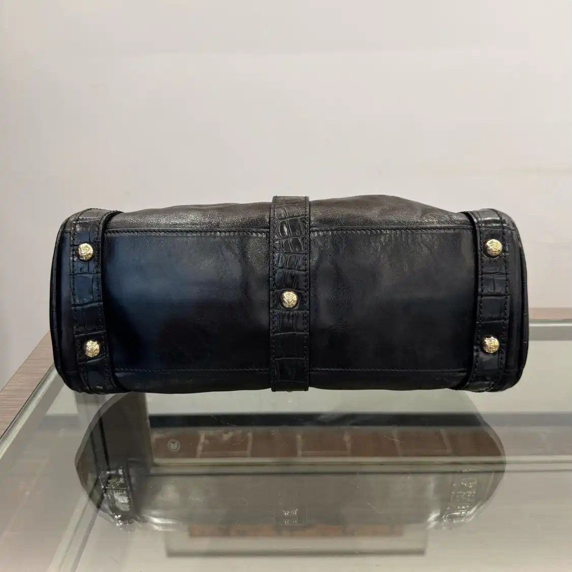 Fendi FENDI Magic black cowhide leather crocodile handbag Size ONE SIZE - 3 Thumbnail