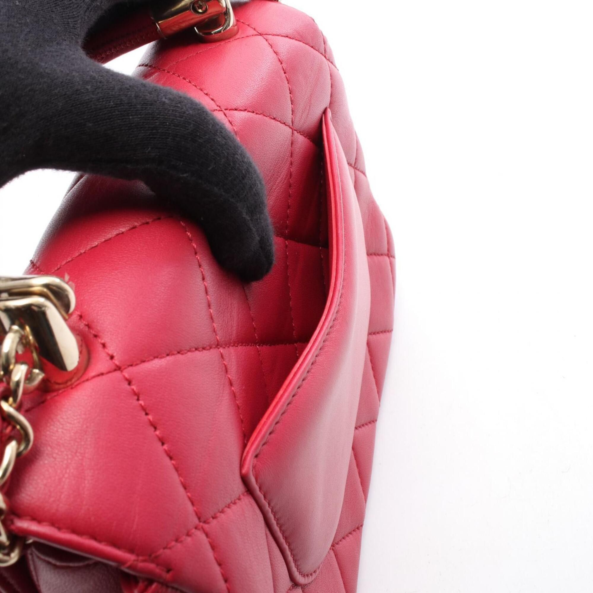 Chanel Chanel Matelassé Top Handle 2-Way Shoulder Bag/Handbag, Lambskin Leather, Women's, Pink Size ONE SIZE - 6 Thumbnail