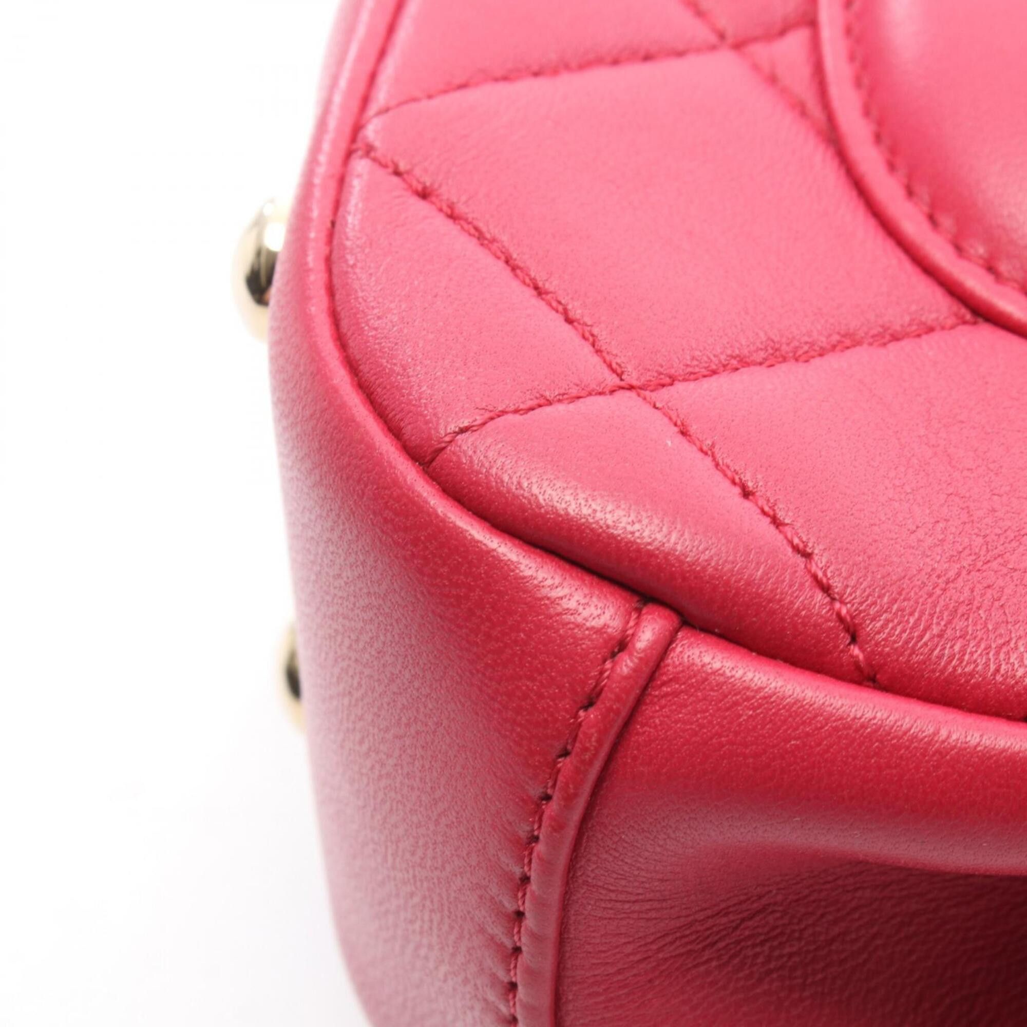 Chanel Chanel Matelassé Top Handle 2-Way Shoulder Bag/Handbag, Lambskin Leather, Women's, Pink Size ONE SIZE - 7 Thumbnail