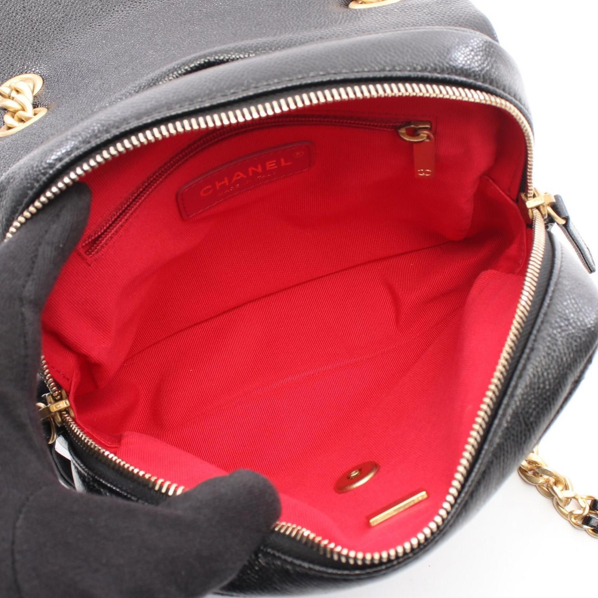 Chanel Chanel Matelassé Chain Backpack/Handbag, Caviar Leather (Grained Calfskin), Women's, Black Size ONE SIZE - 3 Thumbnail