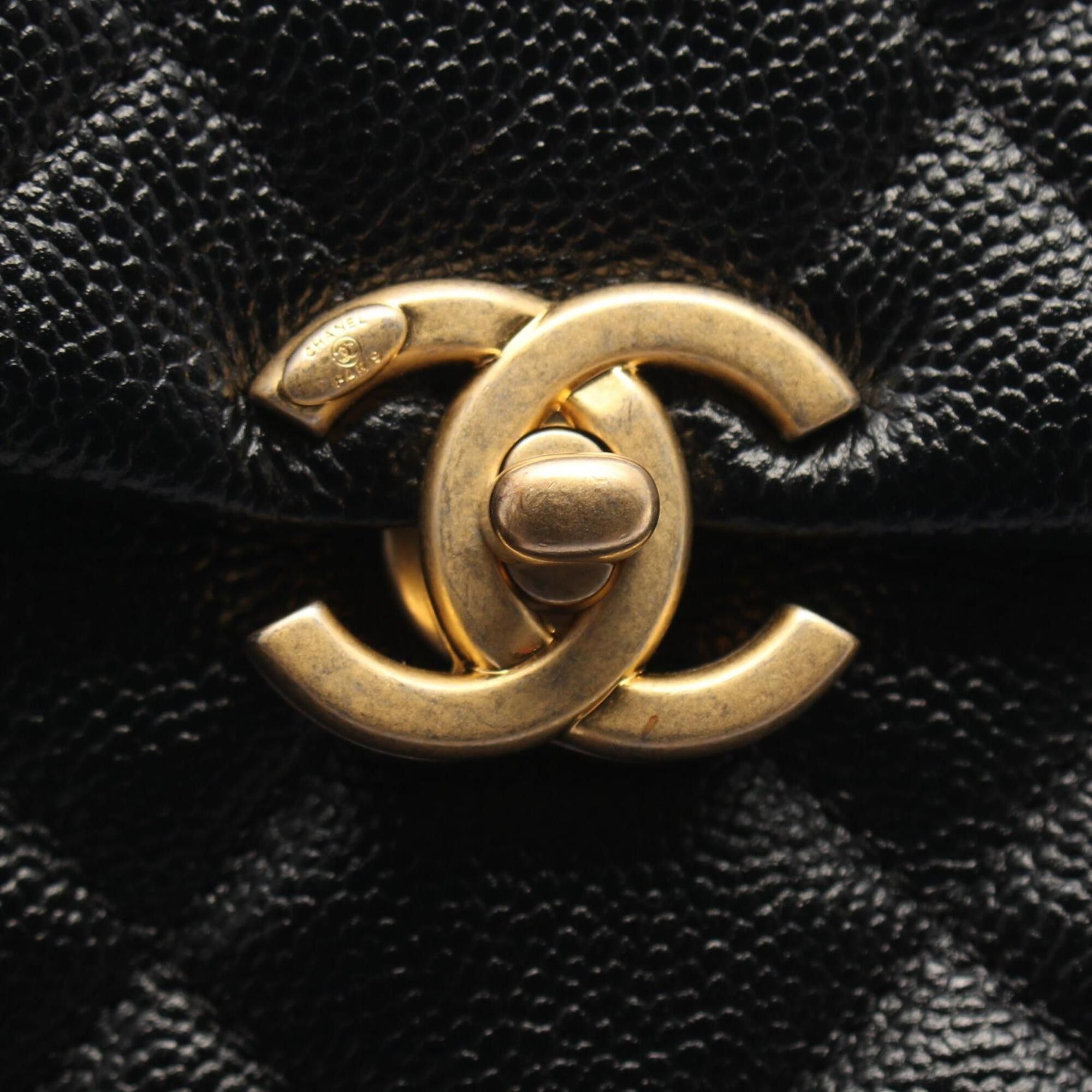 Chanel Chanel Matelassé Chain Backpack/Handbag, Caviar Leather (Grained Calfskin), Women's, Black Size ONE SIZE - 6 Thumbnail