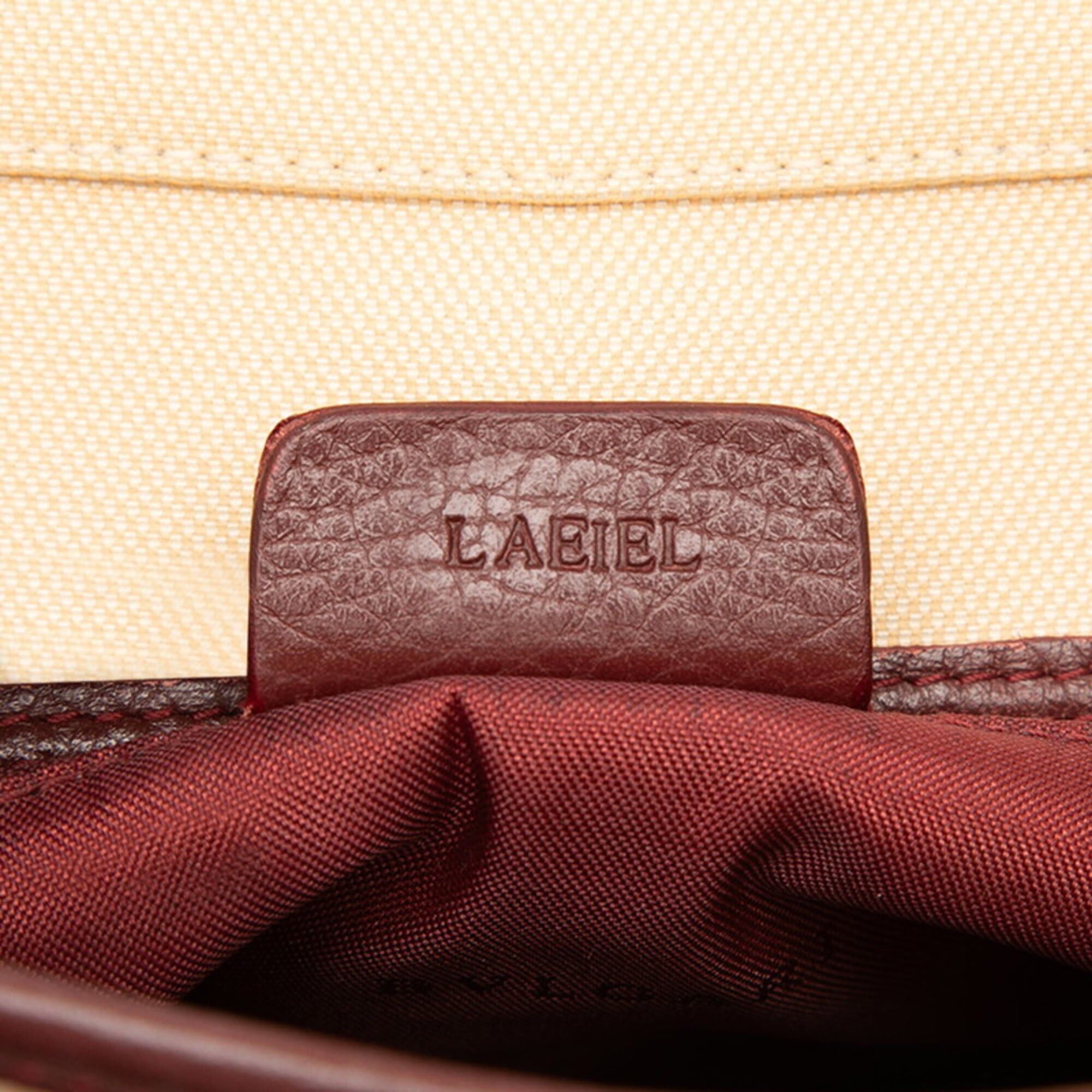 Bvlgari BVLGARI Tote Bag Shoulder Beige Wine Red Canvas Leather Women's Size ONE SIZE - 6 Thumbnail