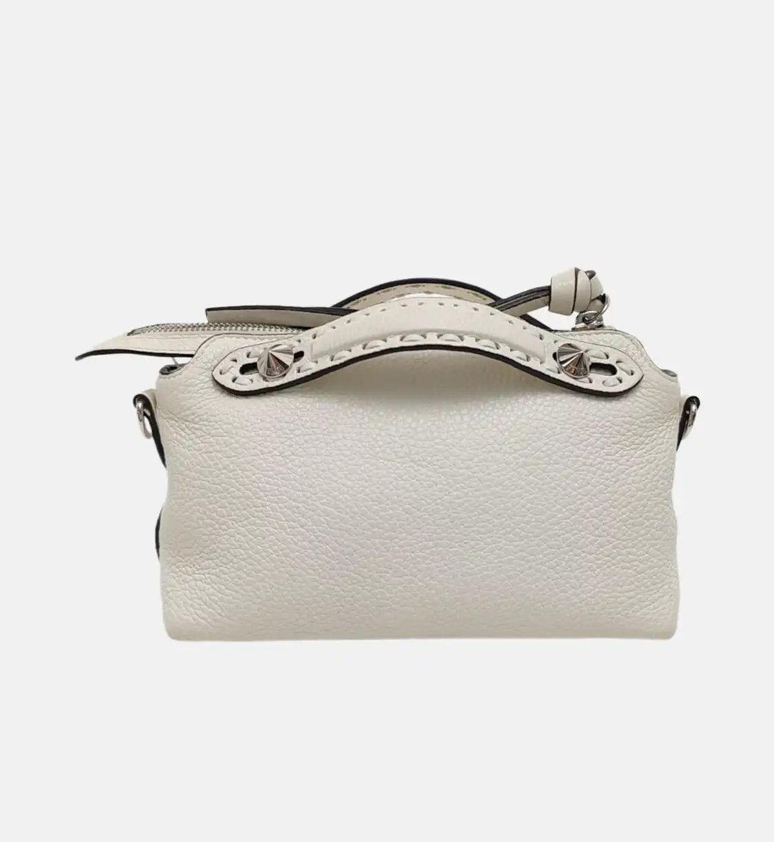 Fendi FENDI By The Way mini white cowhide leather stud shoulder bag silver hardware de Size ONE SIZE - 5 Thumbnail
