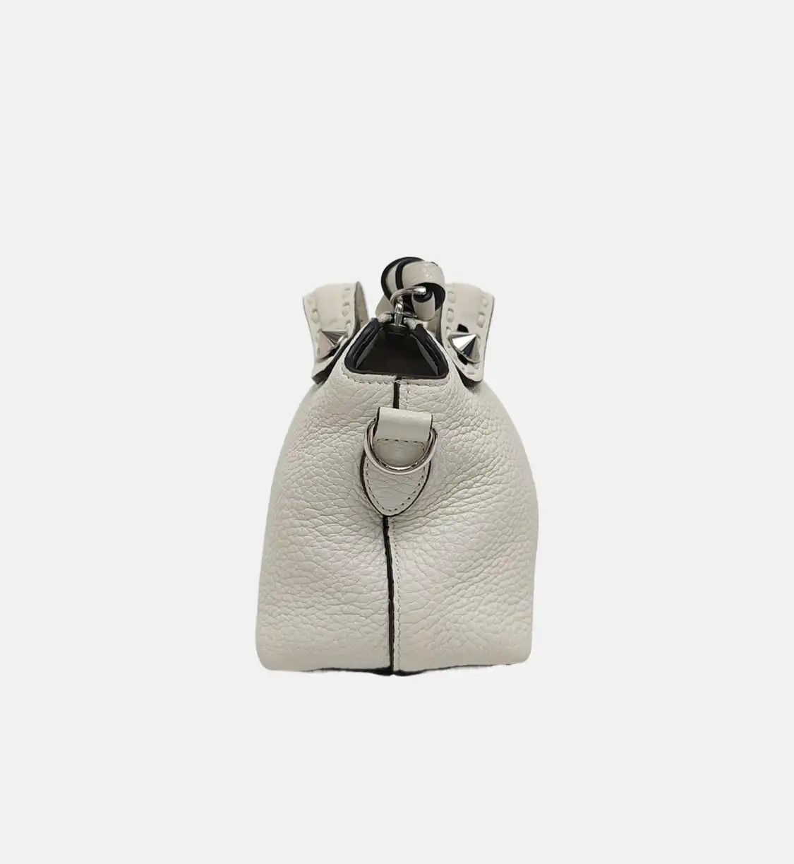 Fendi FENDI By The Way mini white cowhide leather stud shoulder bag silver hardware de Size ONE SIZE - 4 Thumbnail