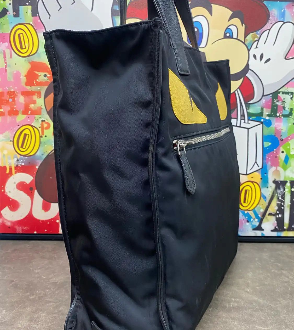 Fendi FENDI Monster black nylon Bag Bugs handbag Size ONE SIZE - 2 Thumbnail