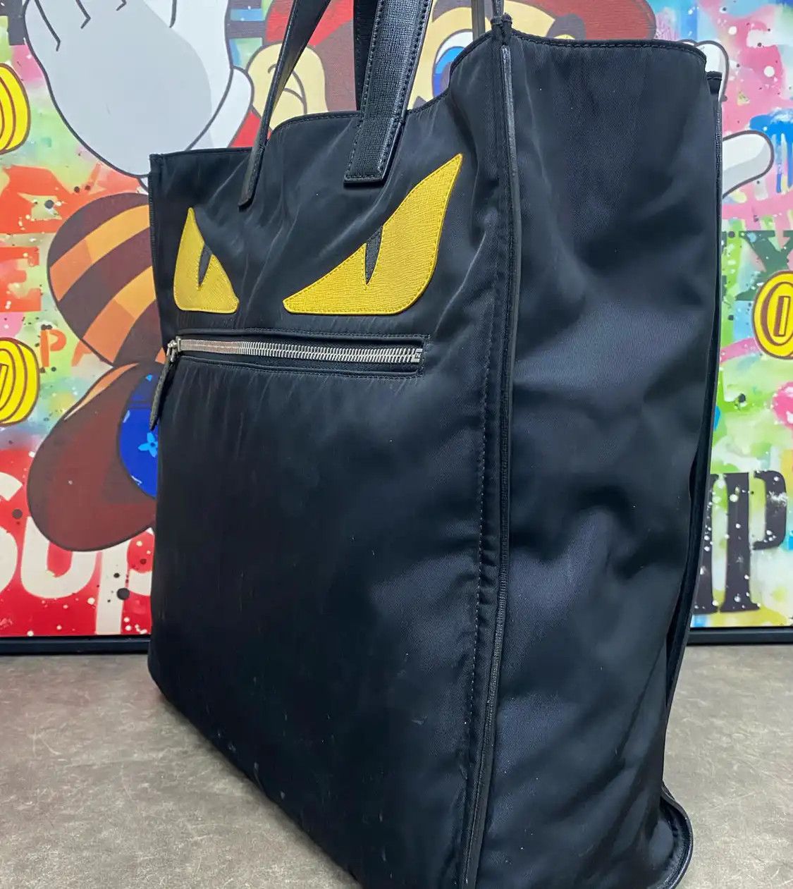 Fendi FENDI Monster black nylon Bag Bugs handbag Size ONE SIZE - 3 Thumbnail