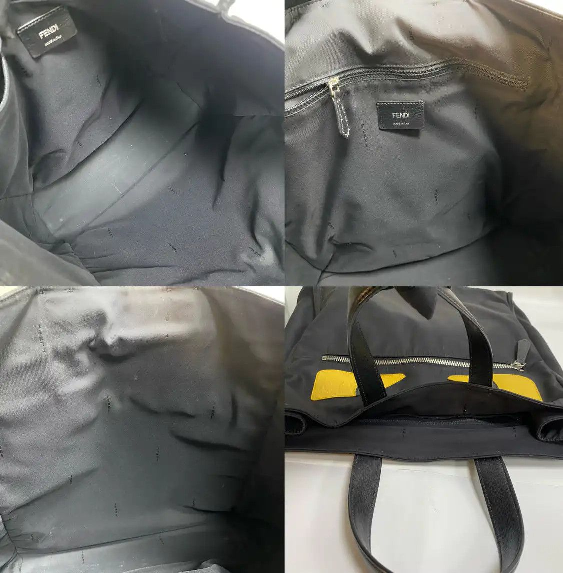 Fendi FENDI Monster black nylon Bag Bugs handbag Size ONE SIZE - 6 Thumbnail