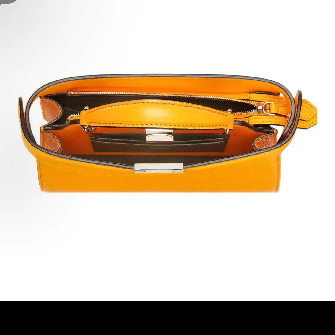 Fendi FENDI Peekaboo Essential orange cowhide leather crossbody bag Size ONE SIZE - 3 Thumbnail