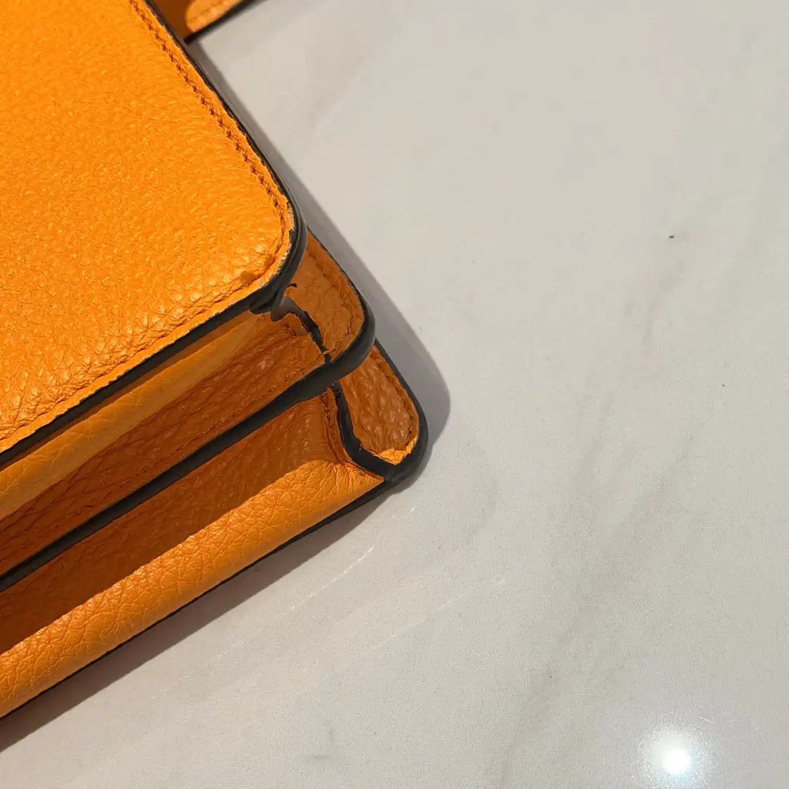 Fendi FENDI Peekaboo Essential orange cowhide leather crossbody bag Size ONE SIZE - 9 Thumbnail
