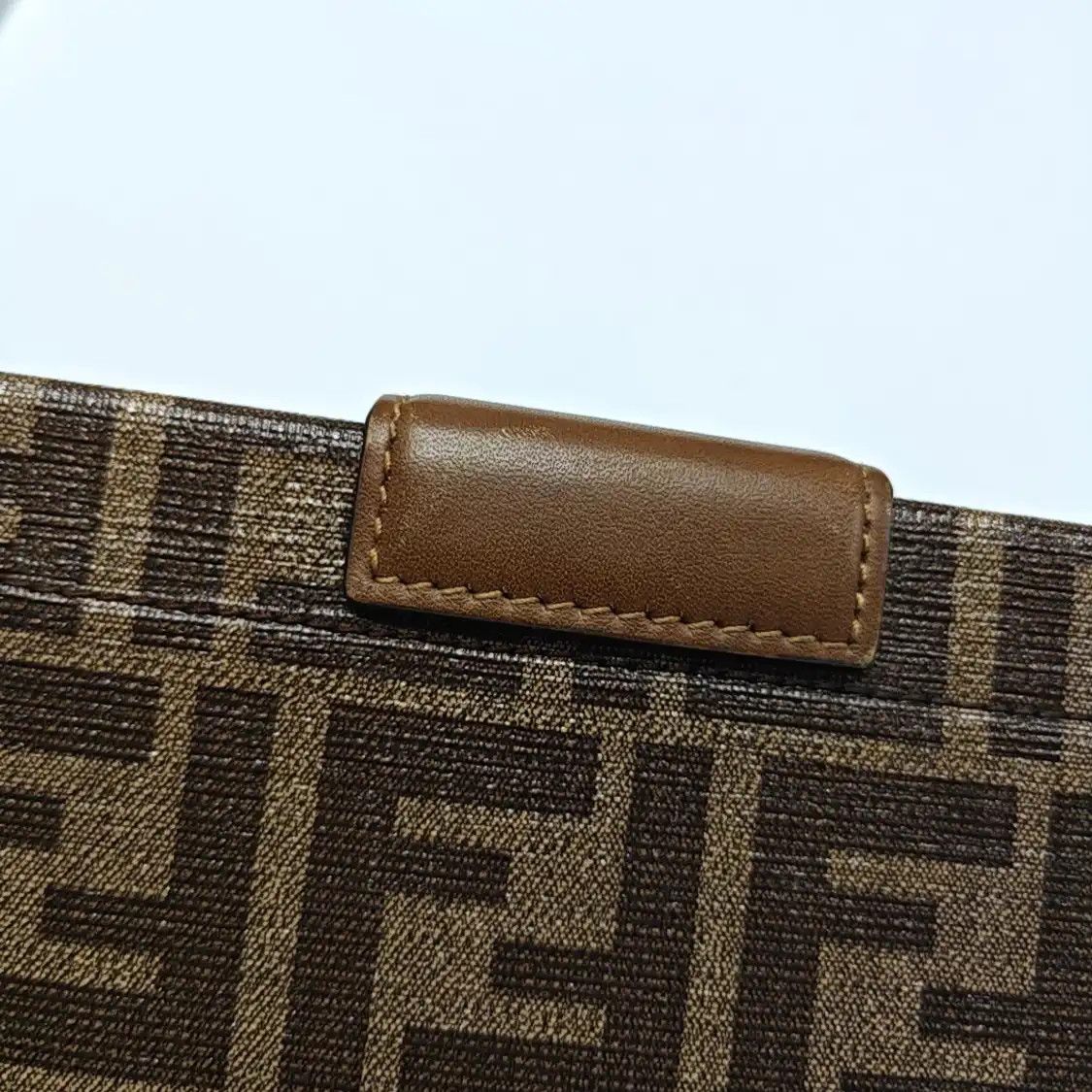 Fendi FENDI Baguette Trunk brown cowhide leather doubleF stud shoulder bag silver hard Size ONE SIZE - 15 Thumbnail