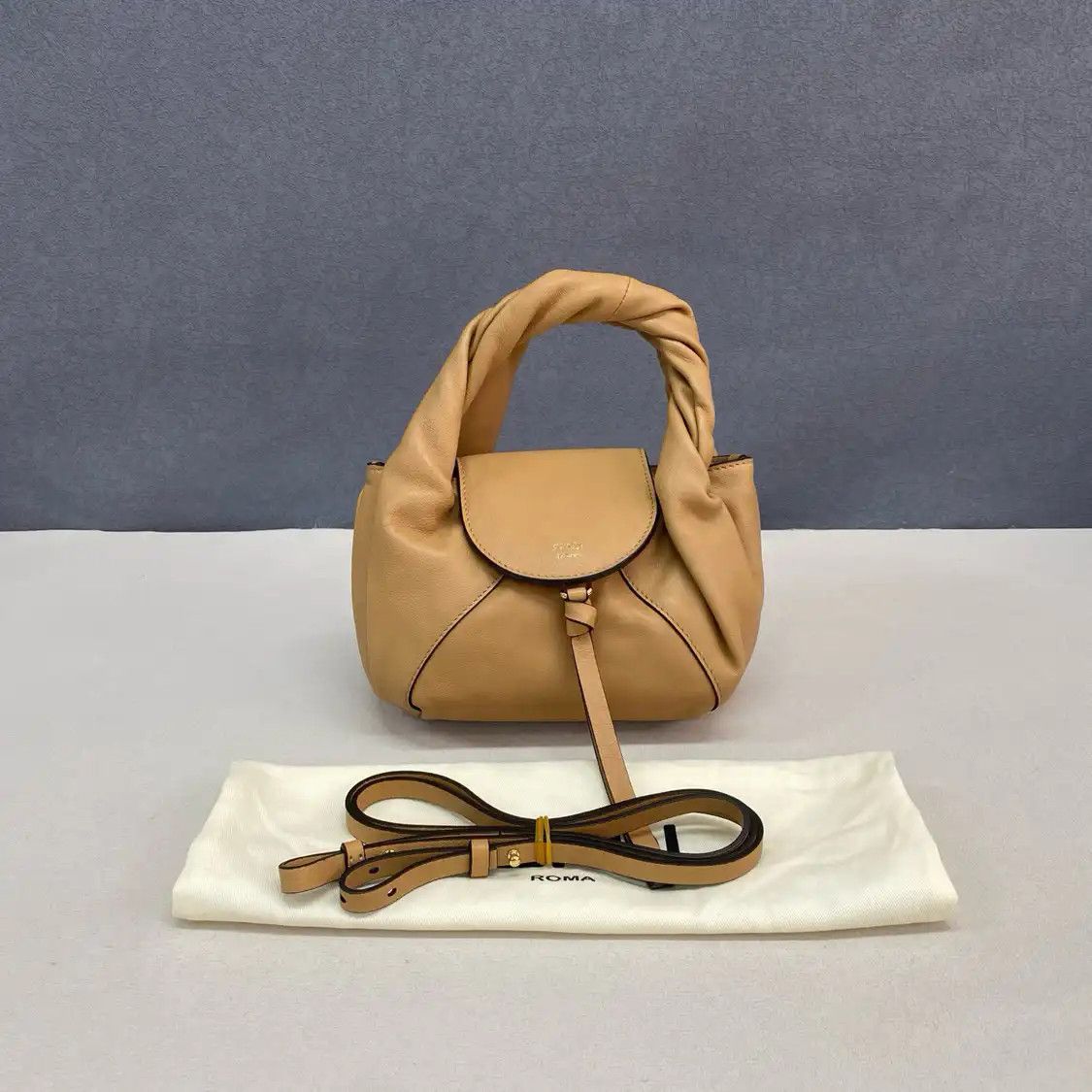 Fendi FENDI Spy Bag mini khaki cowhide leather crossbody bag detachable strap Size ONE SIZE - 8 Thumbnail