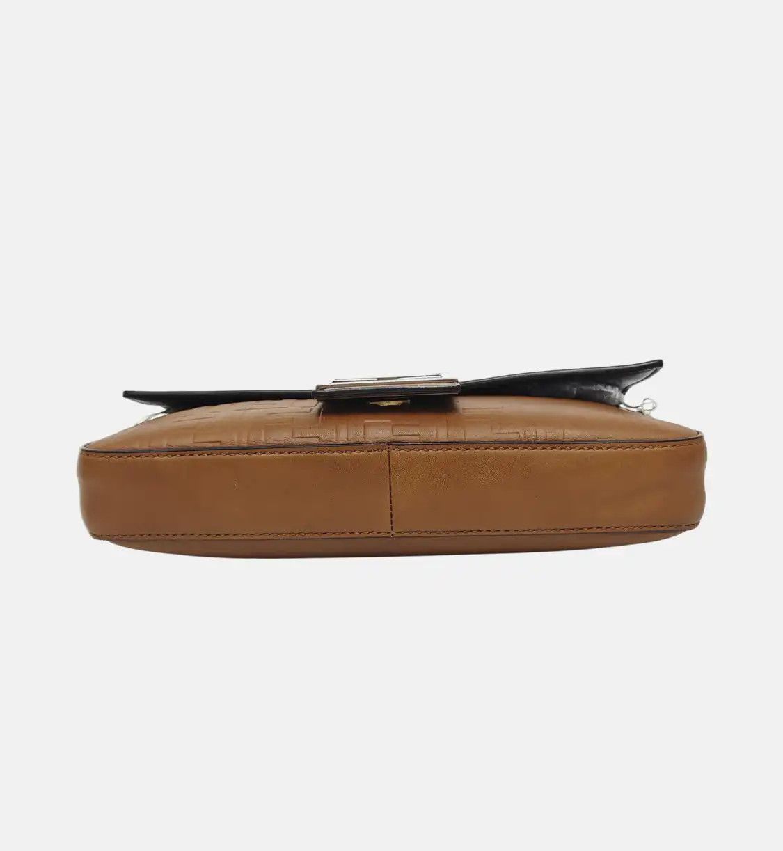 Fendi FENDI Mamma Forever brown cowhide leather doubleF embossed shoulder bag handbag Size ONE SIZE - 6 Thumbnail