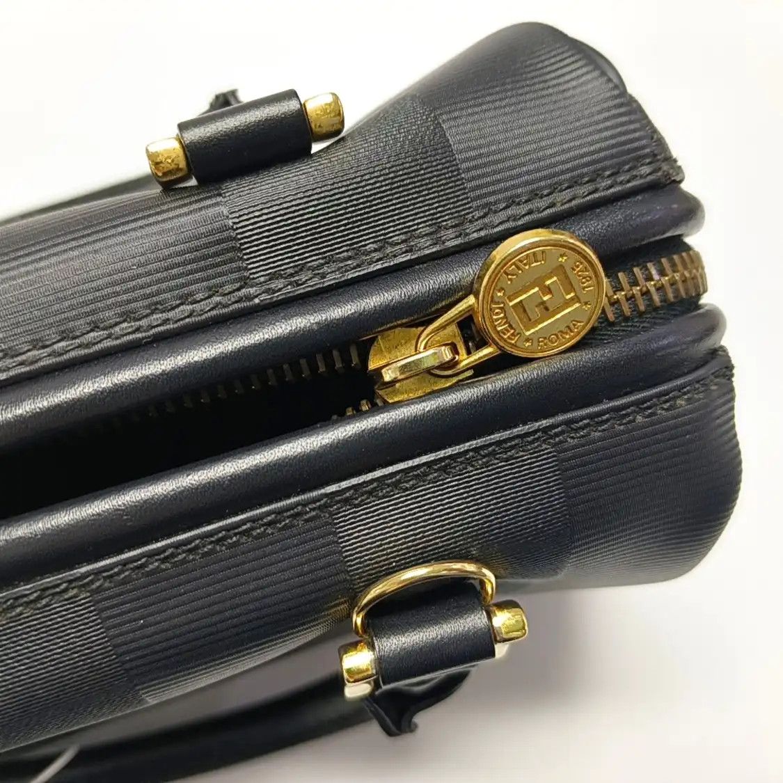 Fendi FENDI black coated canvas handbag gold hardware Size ONE SIZE - 10 Thumbnail