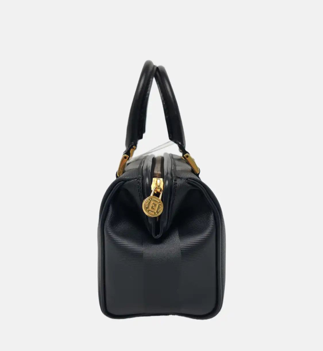 Fendi FENDI black coated canvas handbag gold hardware Size ONE SIZE - 4 Thumbnail