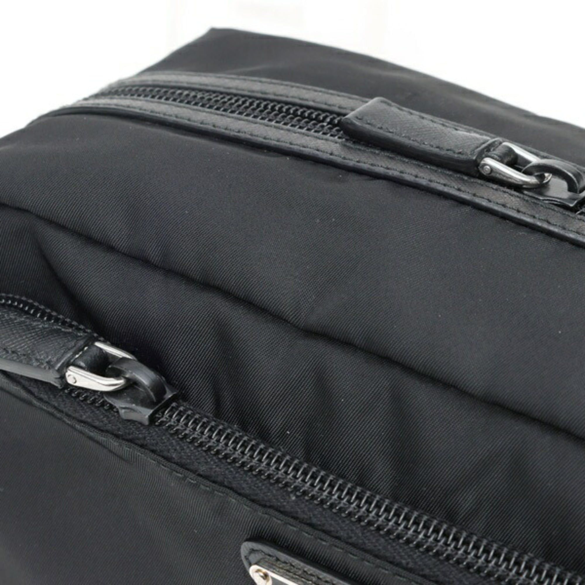 Prada Prada travel pouch, nylon and Saffiano leather, black. Size ONE SIZE - 5 Thumbnail