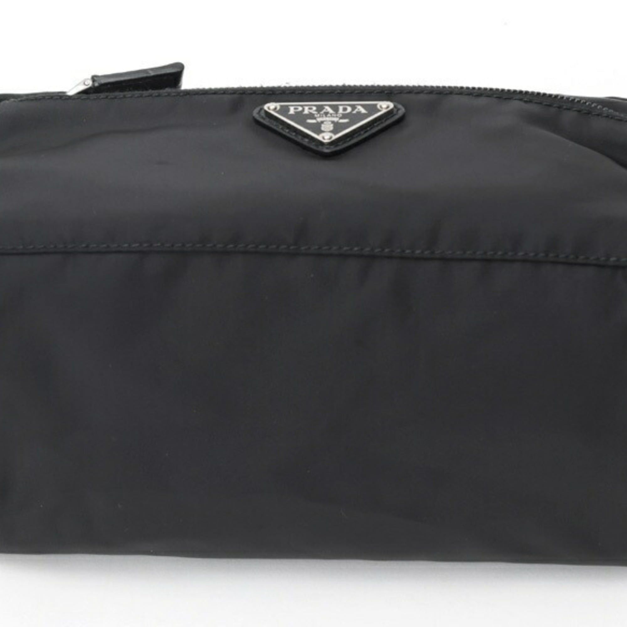Prada Prada travel pouch, nylon and Saffiano leather, black. Size ONE SIZE - 3 Thumbnail