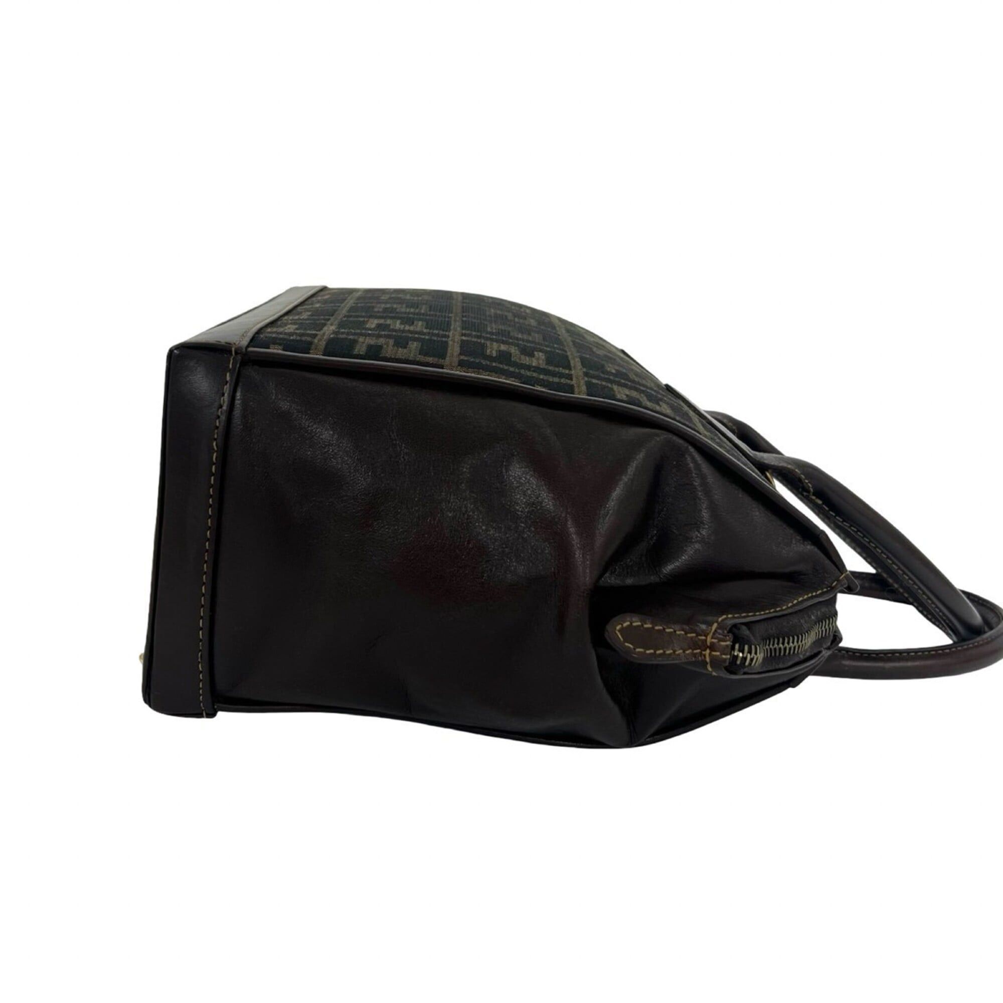 Fendi FENDI Vintage Zucca FF Logo Pattern Canvas Leather Shoulder Bag Handbag Brown 57511 Size ONE SIZE - 6 Thumbnail