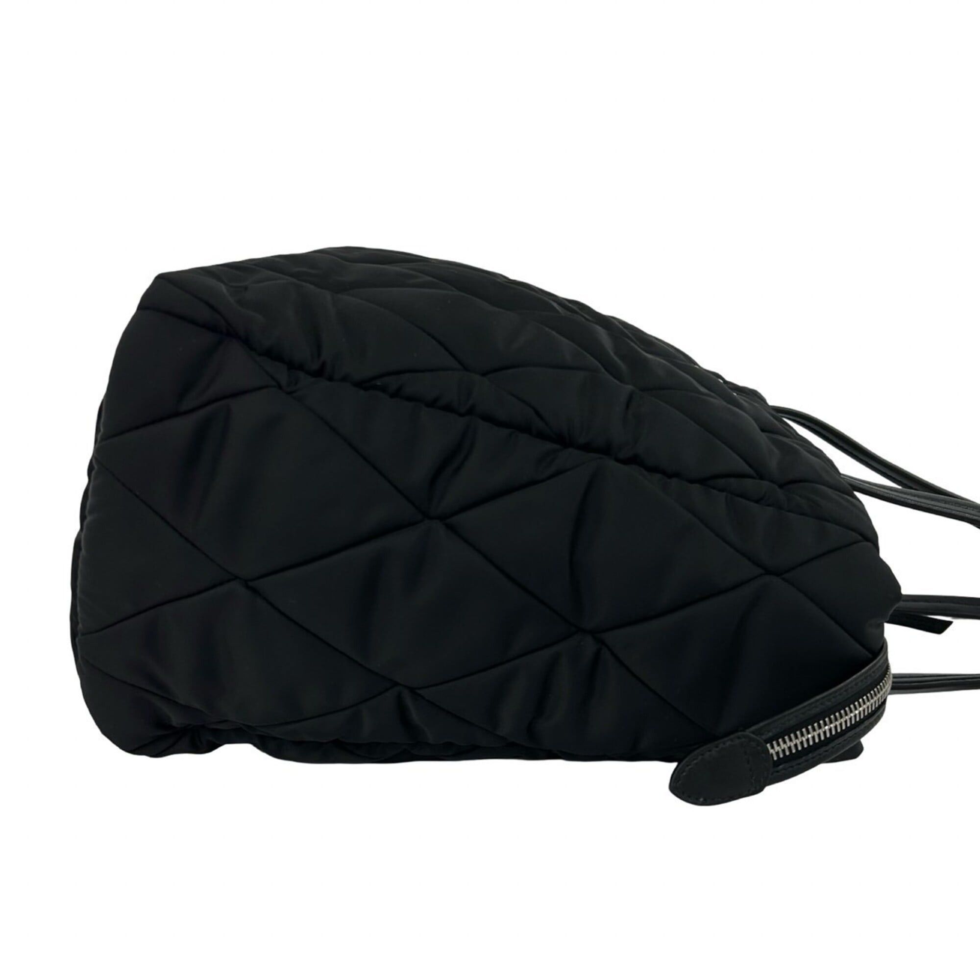 Prada Prada Triangle Logo Hardware Quilted Nylon Leather Tote Bag Handbag Semi-Shoulder Black 44688 Size ONE SIZE - 6 Thumbnail