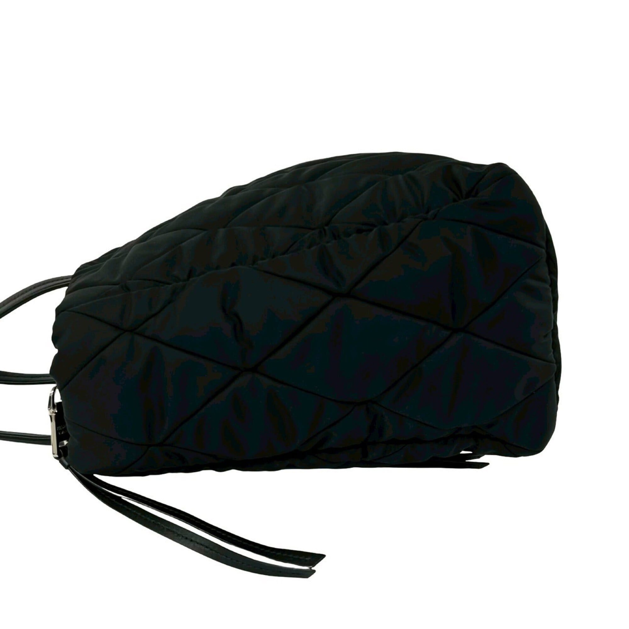 Prada Prada Triangle Logo Hardware Quilted Nylon Leather Tote Bag Handbag Semi-Shoulder Black 44688 Size ONE SIZE - 5 Thumbnail