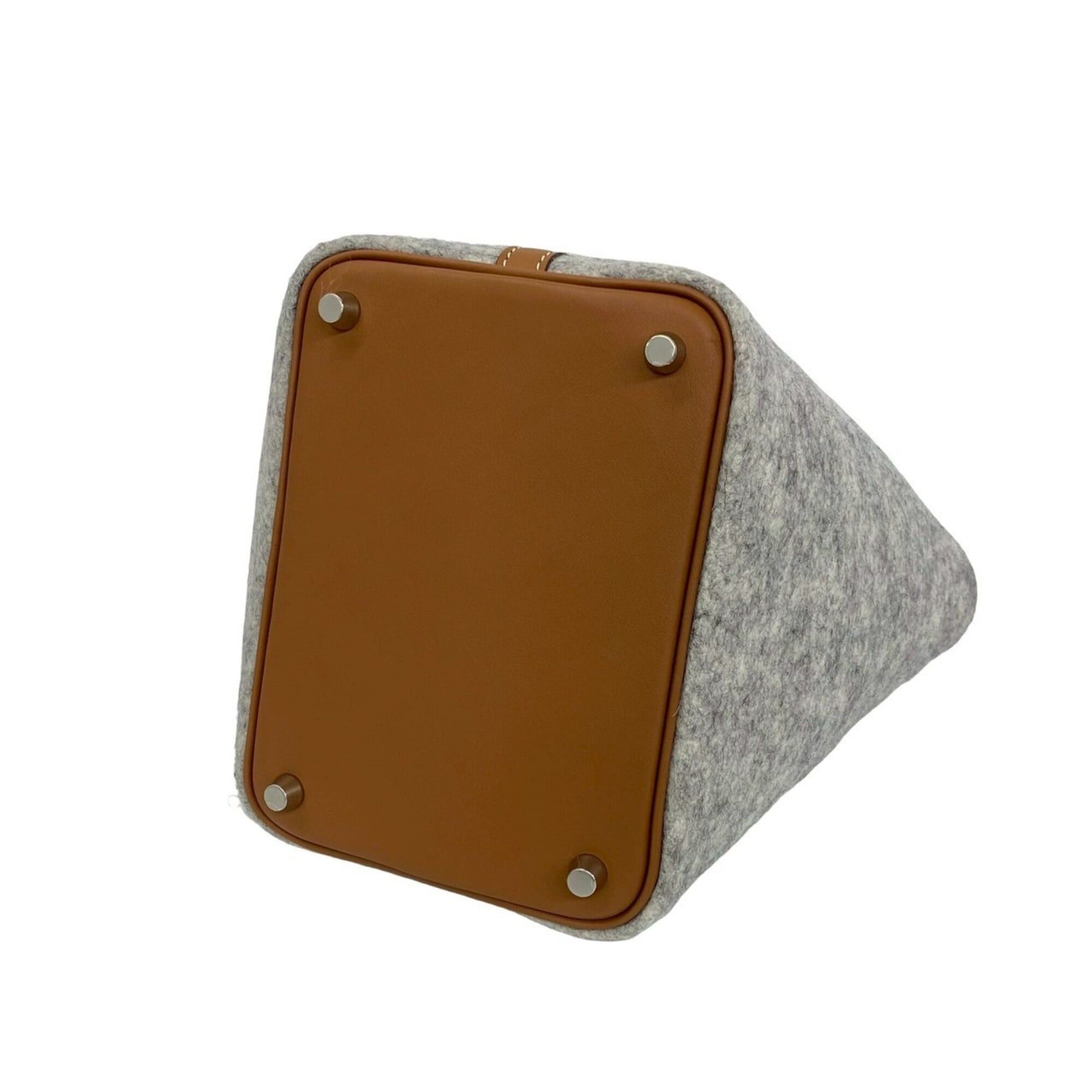 Hermes HERMES Picotin Lock PM Felt Swift Leather Genuine Handbag Gris Perle Gold 41717 Size ONE SIZE - 8 Thumbnail