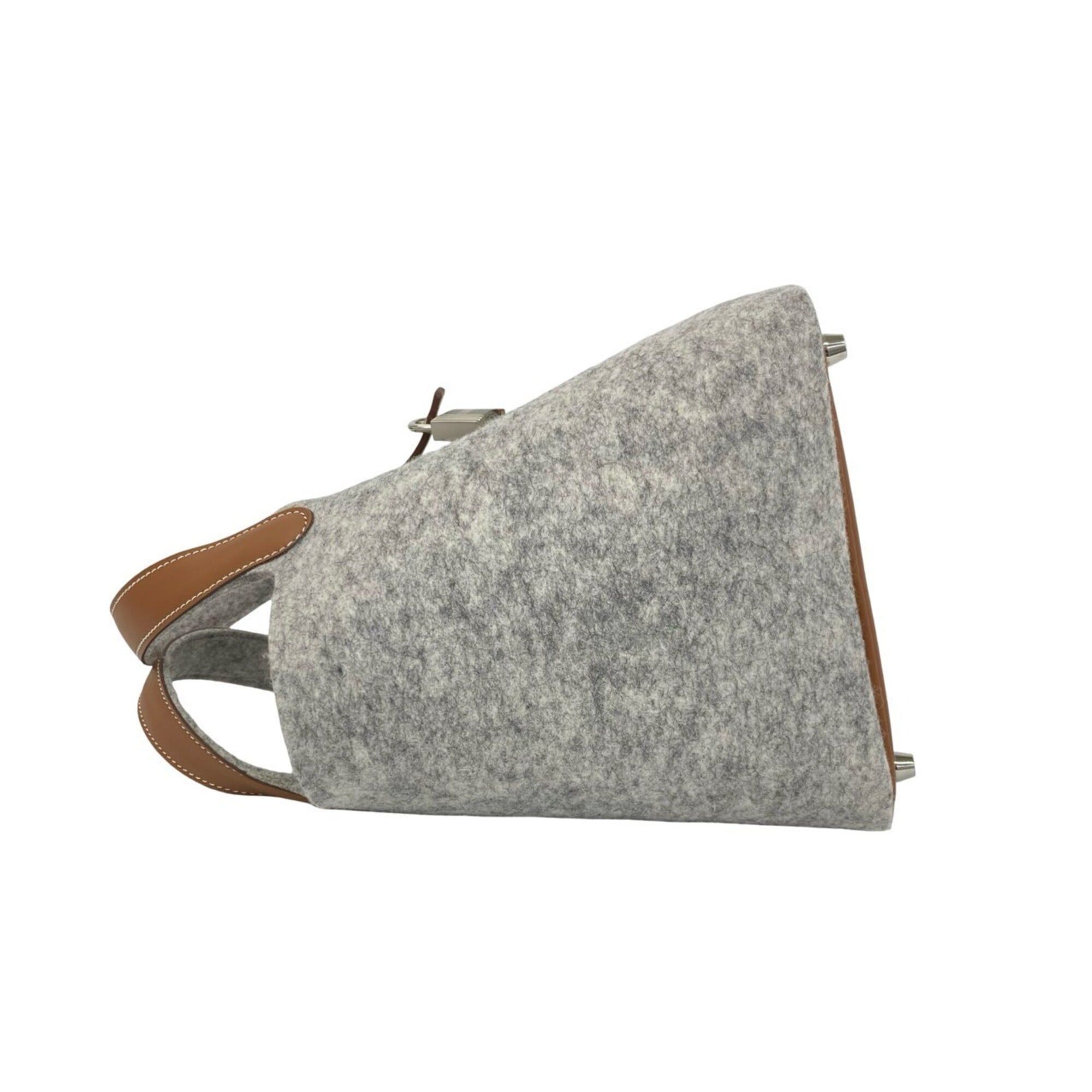 Hermes HERMES Picotin Lock PM Felt Swift Leather Genuine Handbag Gris Perle Gold 41717 Size ONE SIZE - 5 Thumbnail