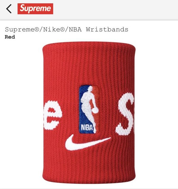 Supreme Supreme Nike NBA Wristbands - Red one size fits all | Grailed