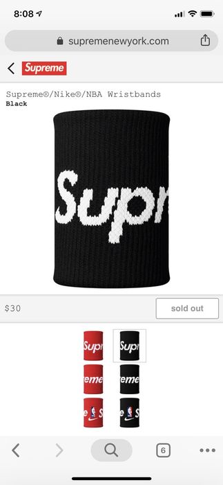 Supreme Supreme x Nike x NBA wristband | Grailed