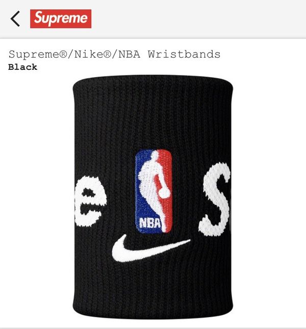 Supreme Supreme x Nike x NBA Wristbands - Black | Grailed