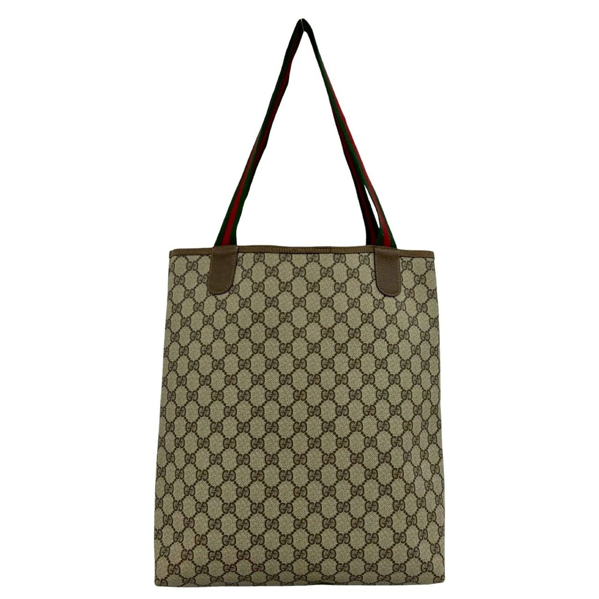 Gucci GUCCI Vintage Sherry Line GG Logo Hardware Leather Tote Bag Handbag Brown 74342 Size ONE SIZE - 3 Thumbnail