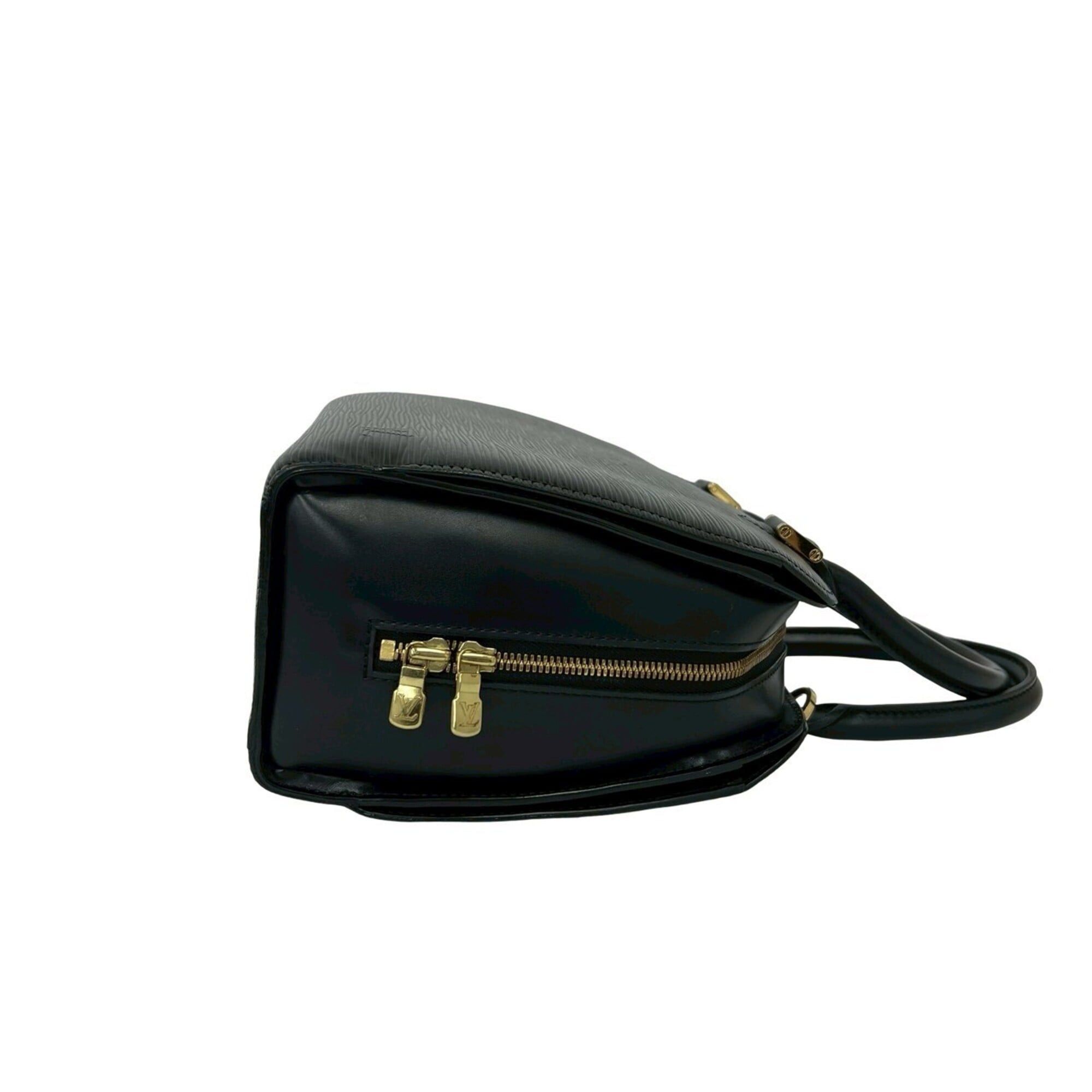 Louis Vuitton Louis Vuitton Pont Neuf Epi Leather Genuine Round Zip Handbag Mini Boston Bag Noir 20803 Size ONE SIZE - 6 Thumbnail