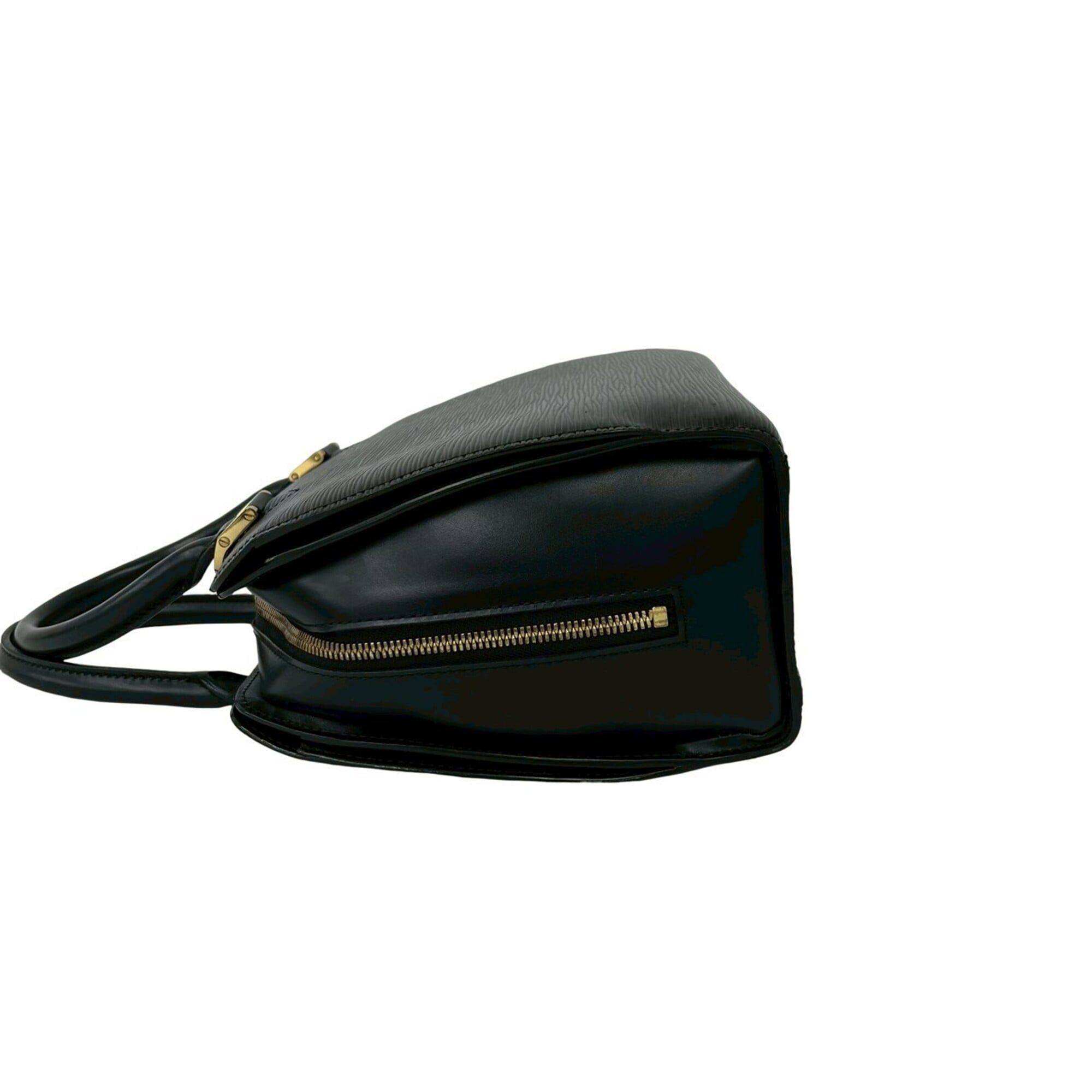 Louis Vuitton Louis Vuitton Pont Neuf Epi Leather Genuine Round Zip Handbag Mini Boston Bag Noir 20803 Size ONE SIZE - 5 Thumbnail