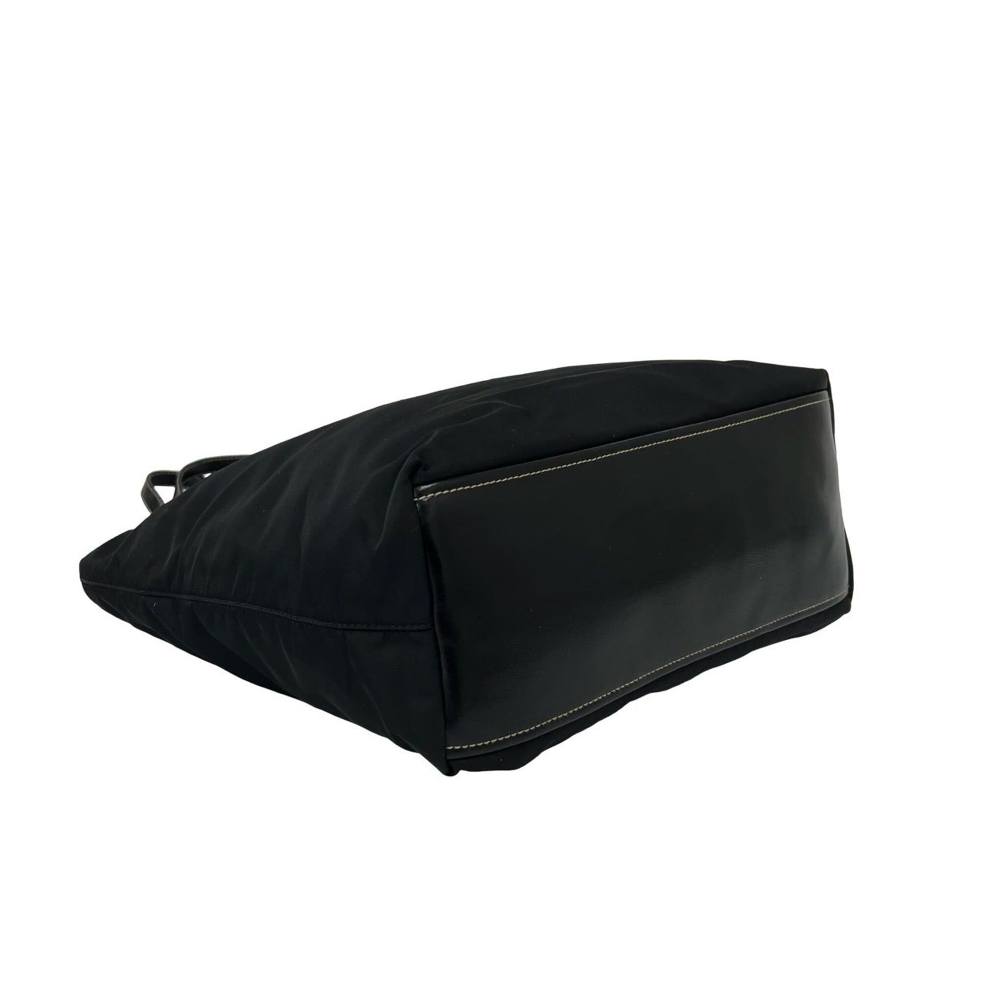 Prada Prada Triangle Logo Plate Hardware Tessuto Nylon Leather Genuine Tote Bag Semi Shoulder Black 73857 Size ONE SIZE - 7 Thumbnail