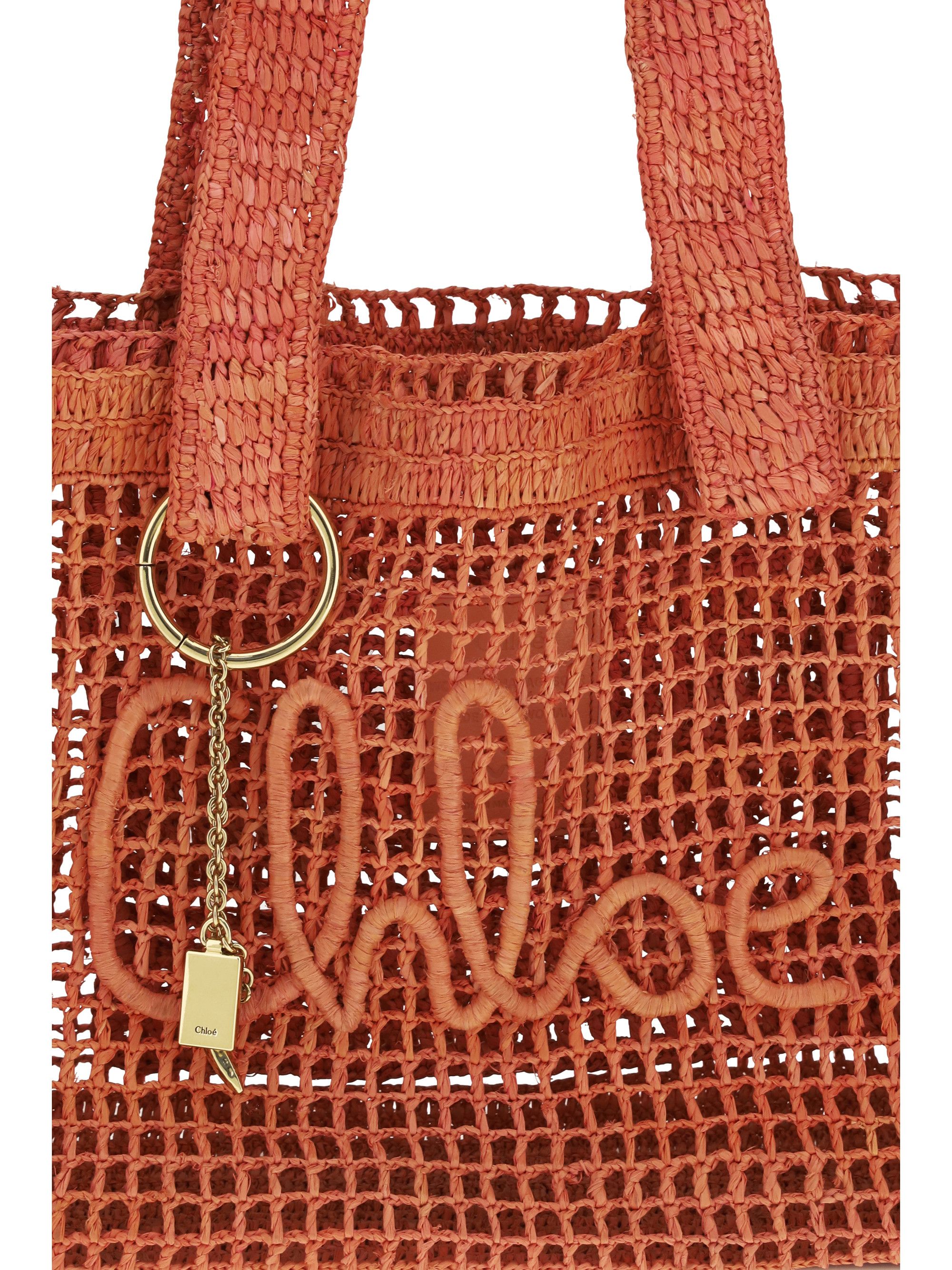 Chloe East-West Summer Banana raffia Tote Bag Size ONE SIZE - 4 Thumbnail