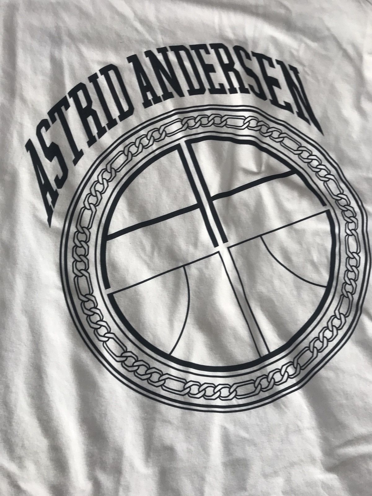 Astrid Andersen o1rshd1 Logo Tee, SS in White Size US XL / EU 56 / 4 - 4 Thumbnail